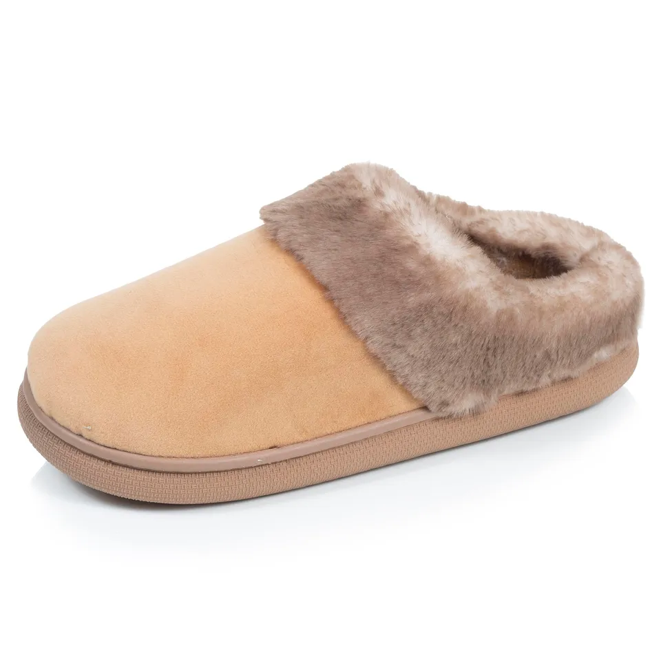 isotoner-chaussons-mules-femme-bloup-camel image 1