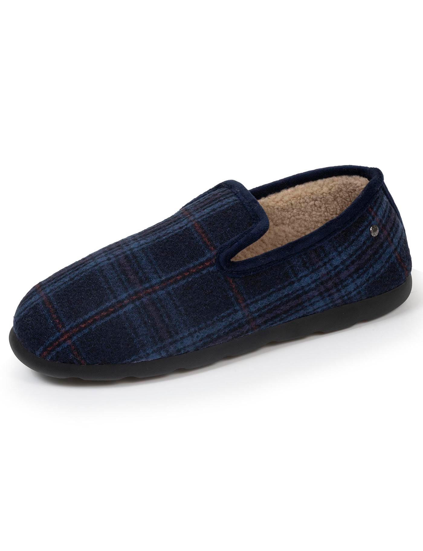 isotoner-chaussons-charentaises-homme-tartan-bleus image 6