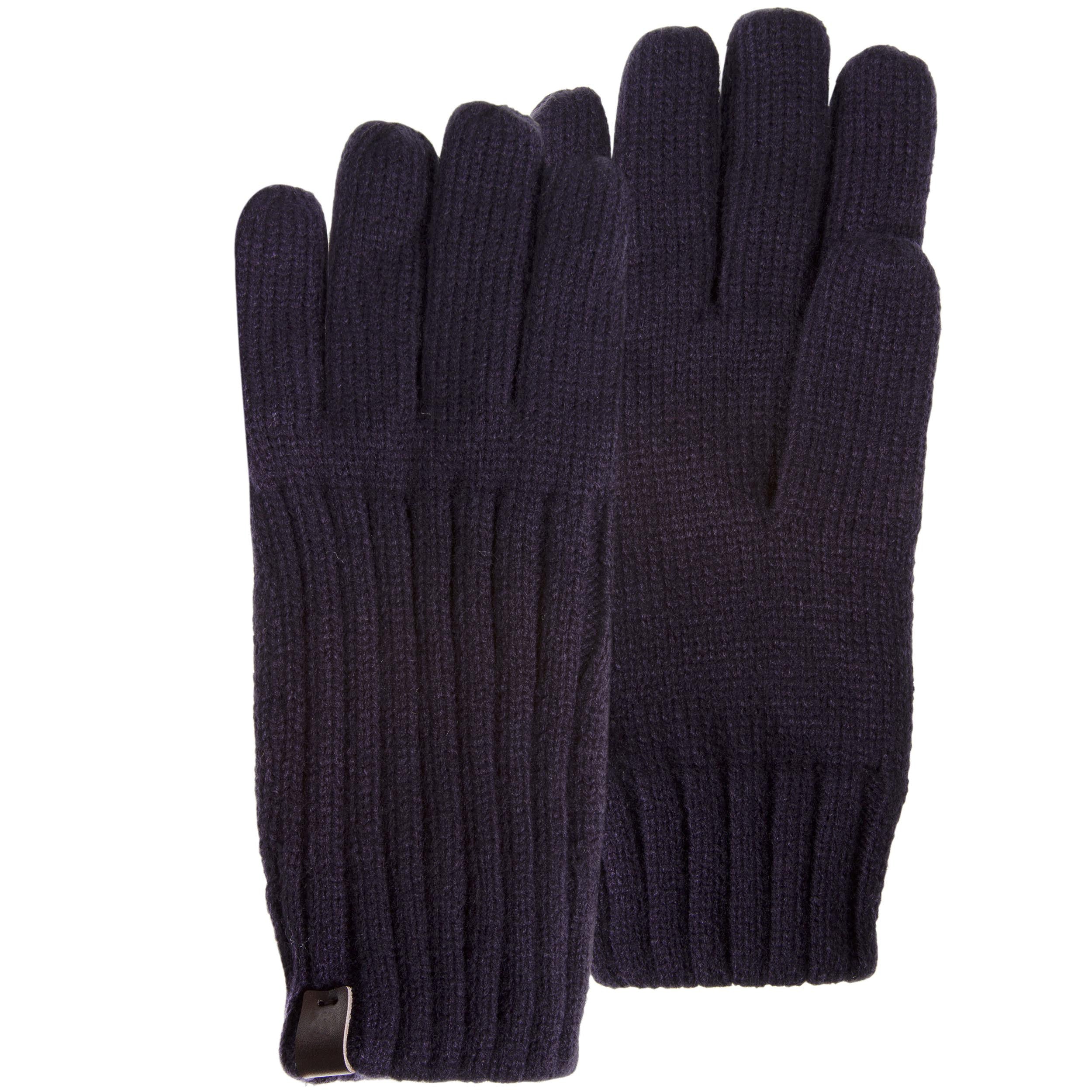 isotoner-gants-homme-maille-c-tel-e-marine image 1