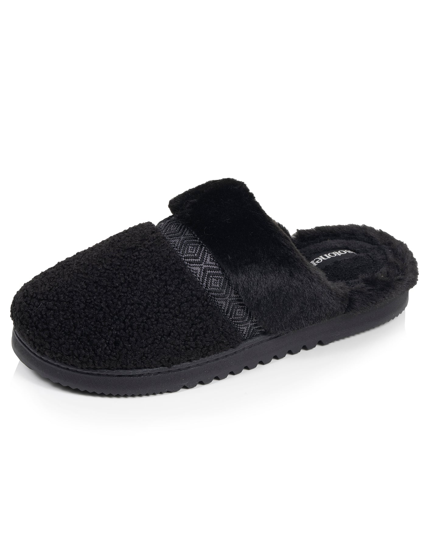 isotoner-chaussons-mules-crant-es-femme-noir image 6