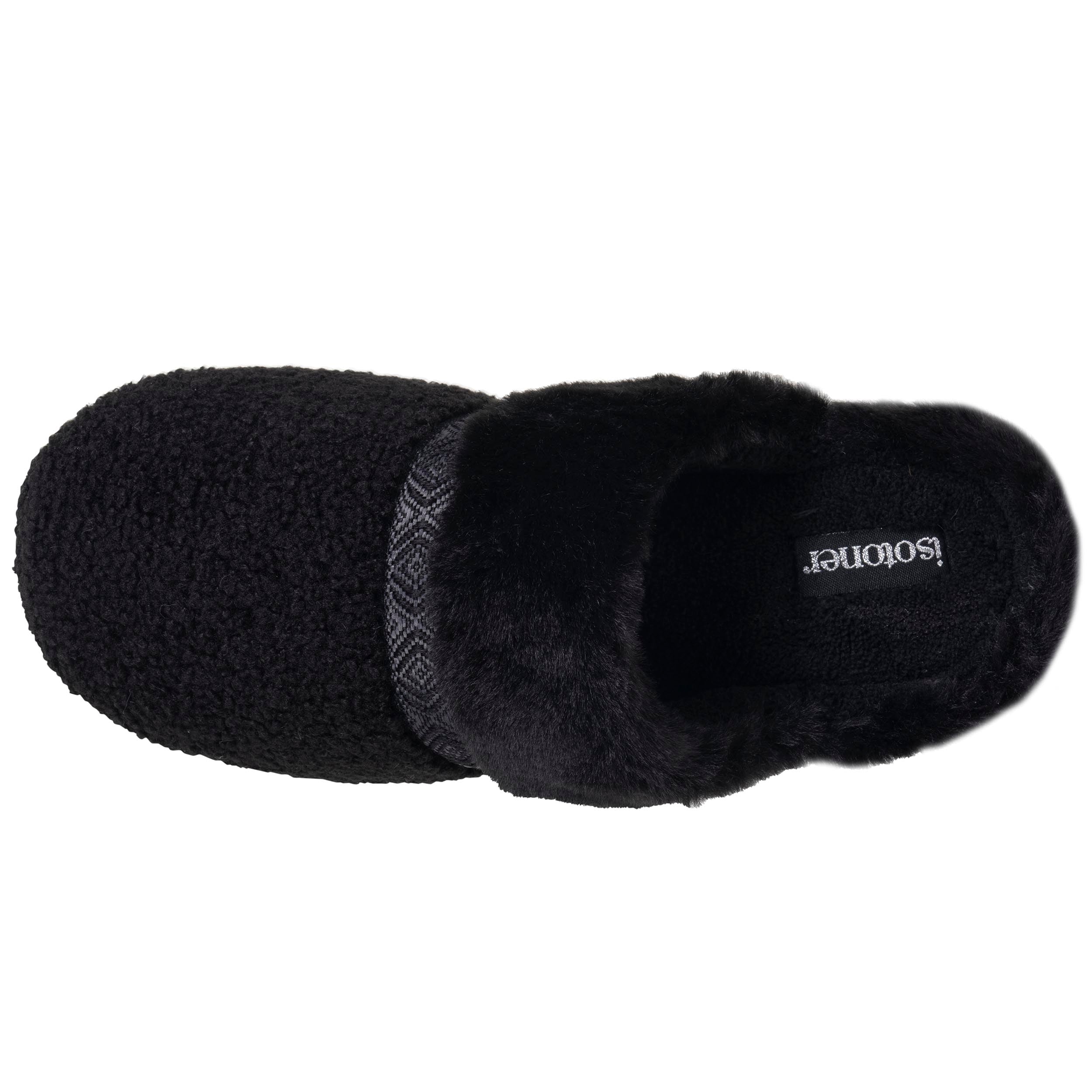 isotoner-chaussons-mules-crant-es-femme-noir image 3