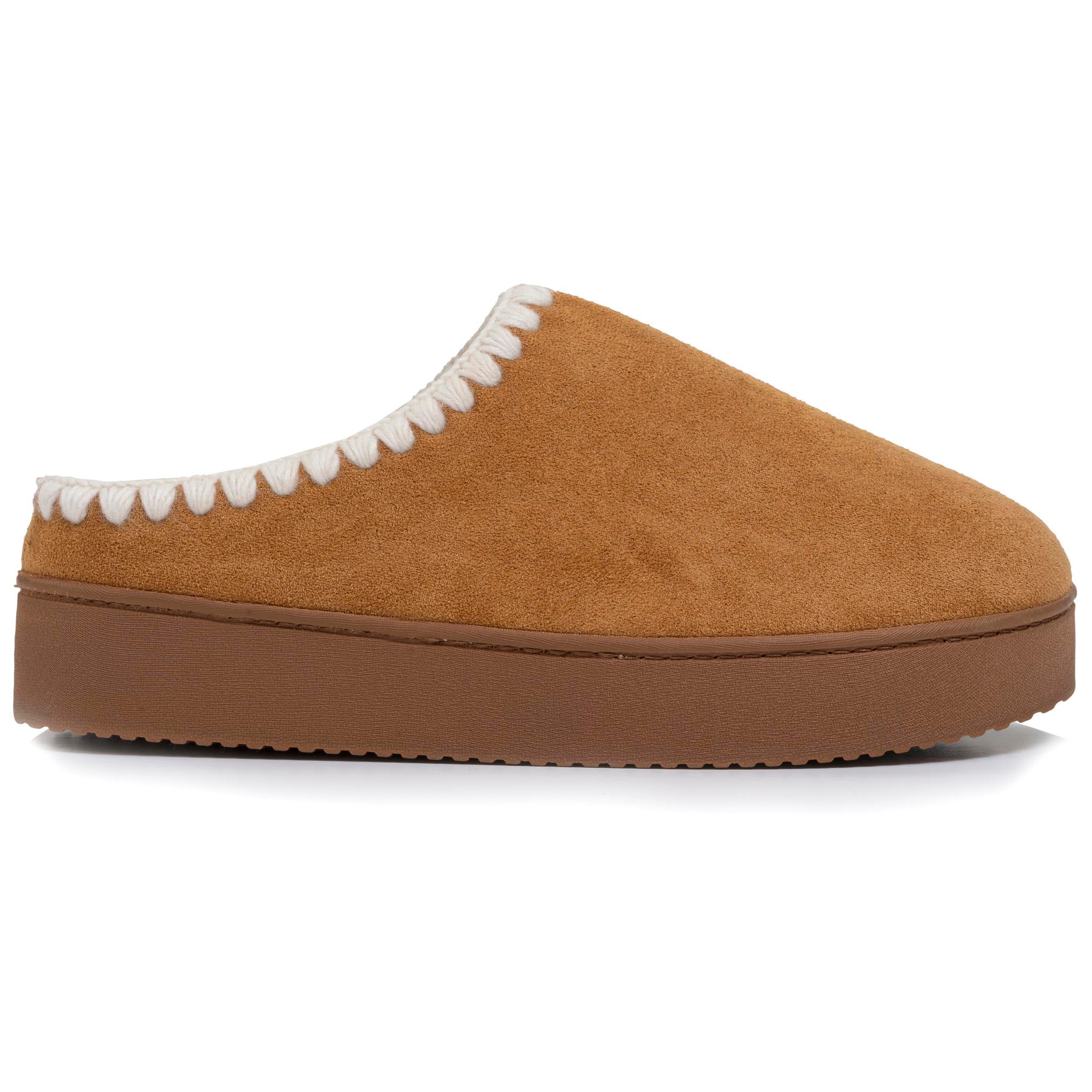 isotoner-chaussons-mules-femme-plateforme-camel-liser image 8