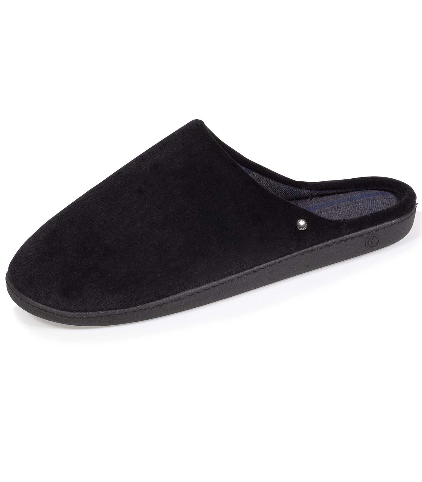 isotoner-chaussons-mules-homme-noir-coton-bio-everywear image 6