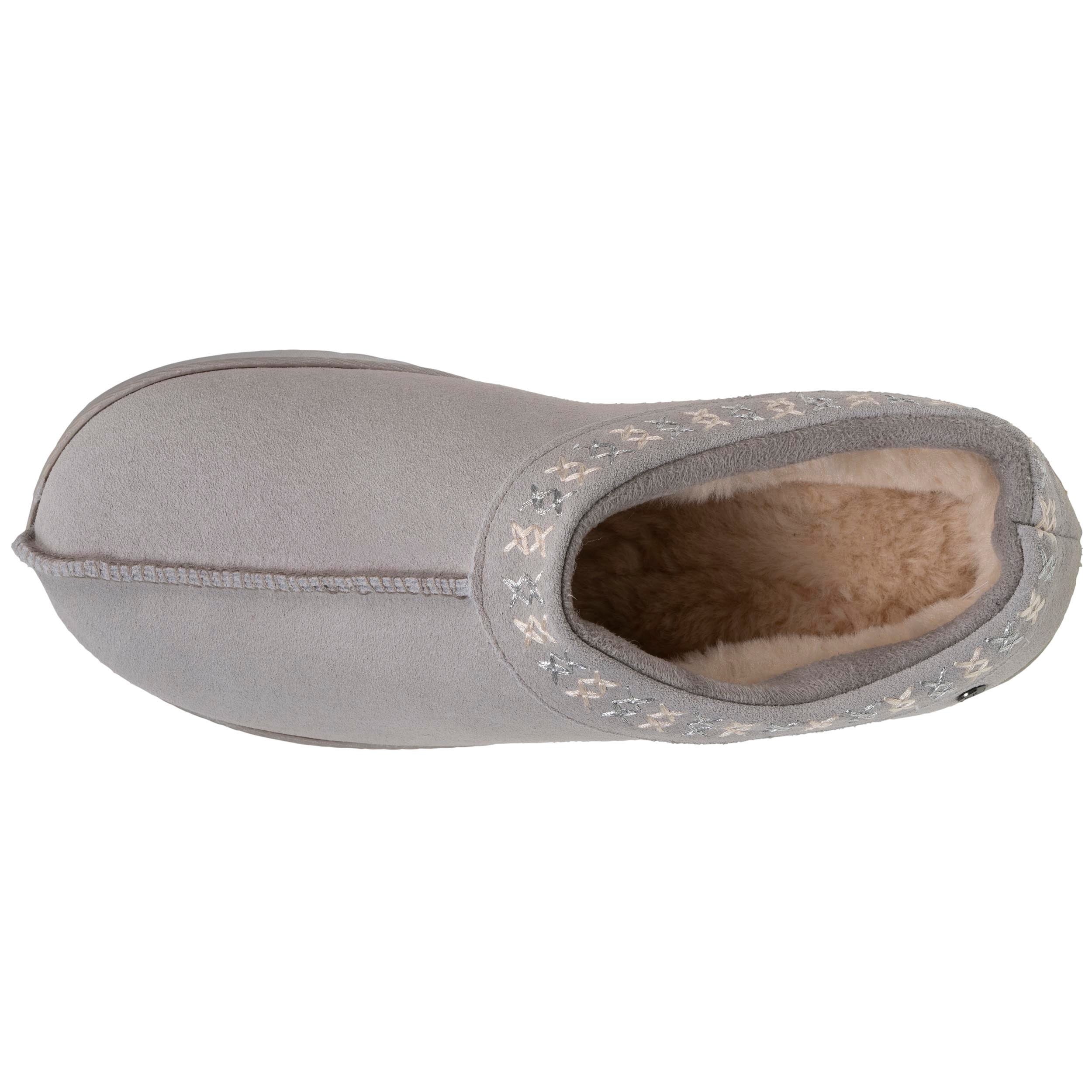 isotoner-chaussons-bottillons-bas-femme-cuir-gris image 2