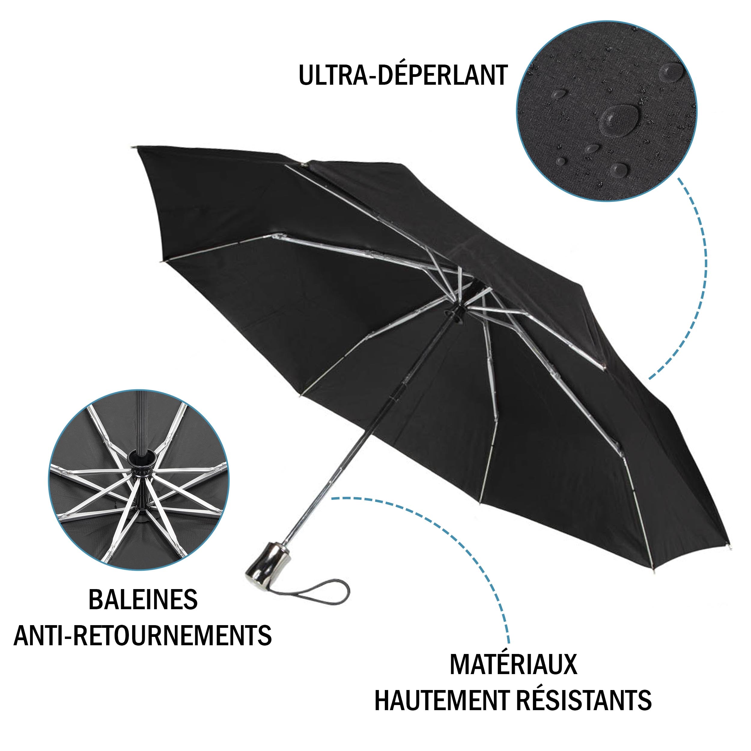 isotoner-parapluie-crook-x-tra-solide-marine image 5