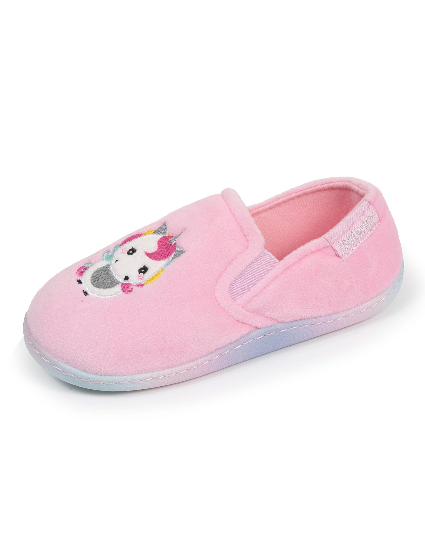 isotoner-chaussons-mocassins-enfant-rose-licorne image 6