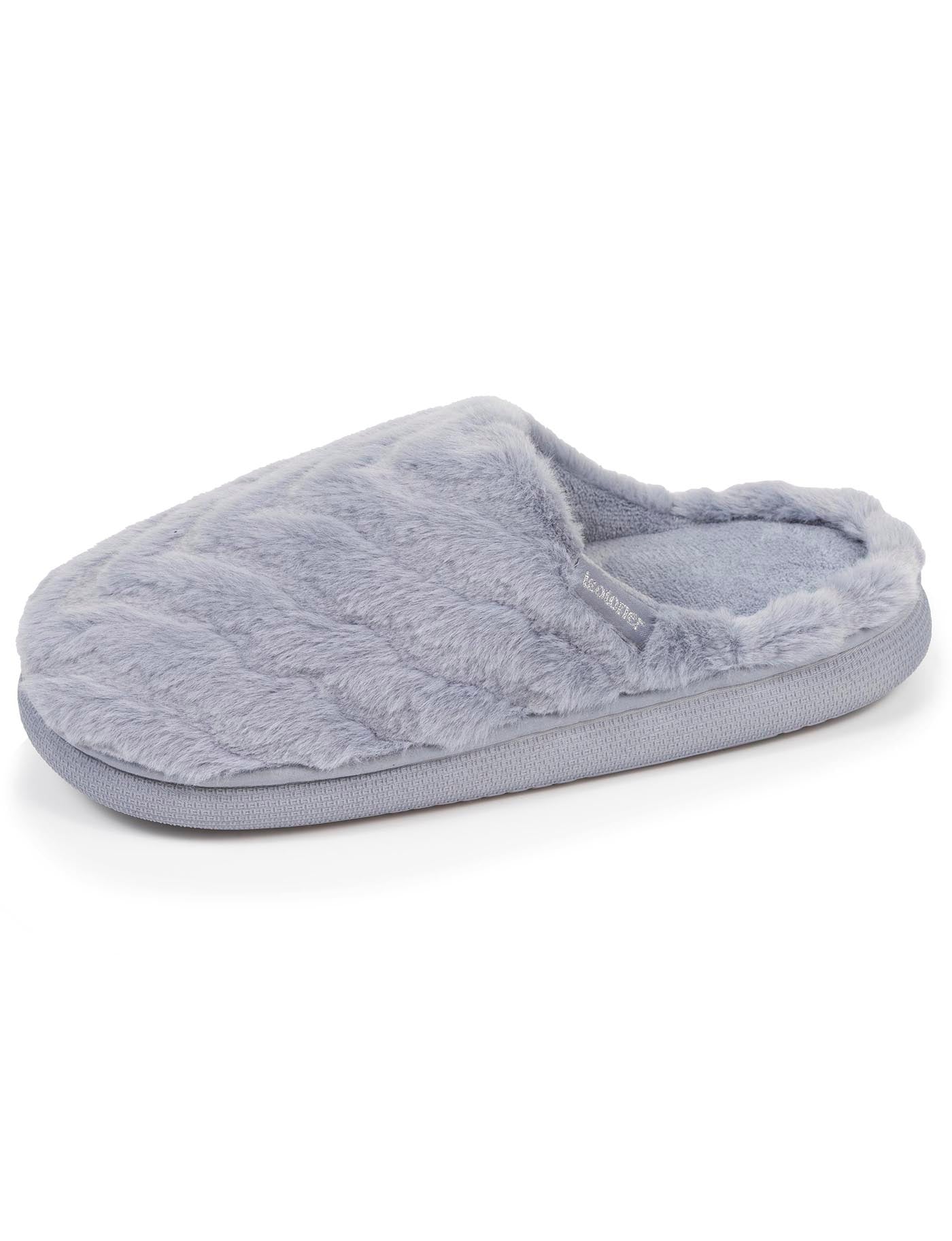 isotoner-chaussons-mules-femme-bloup-gris image 5