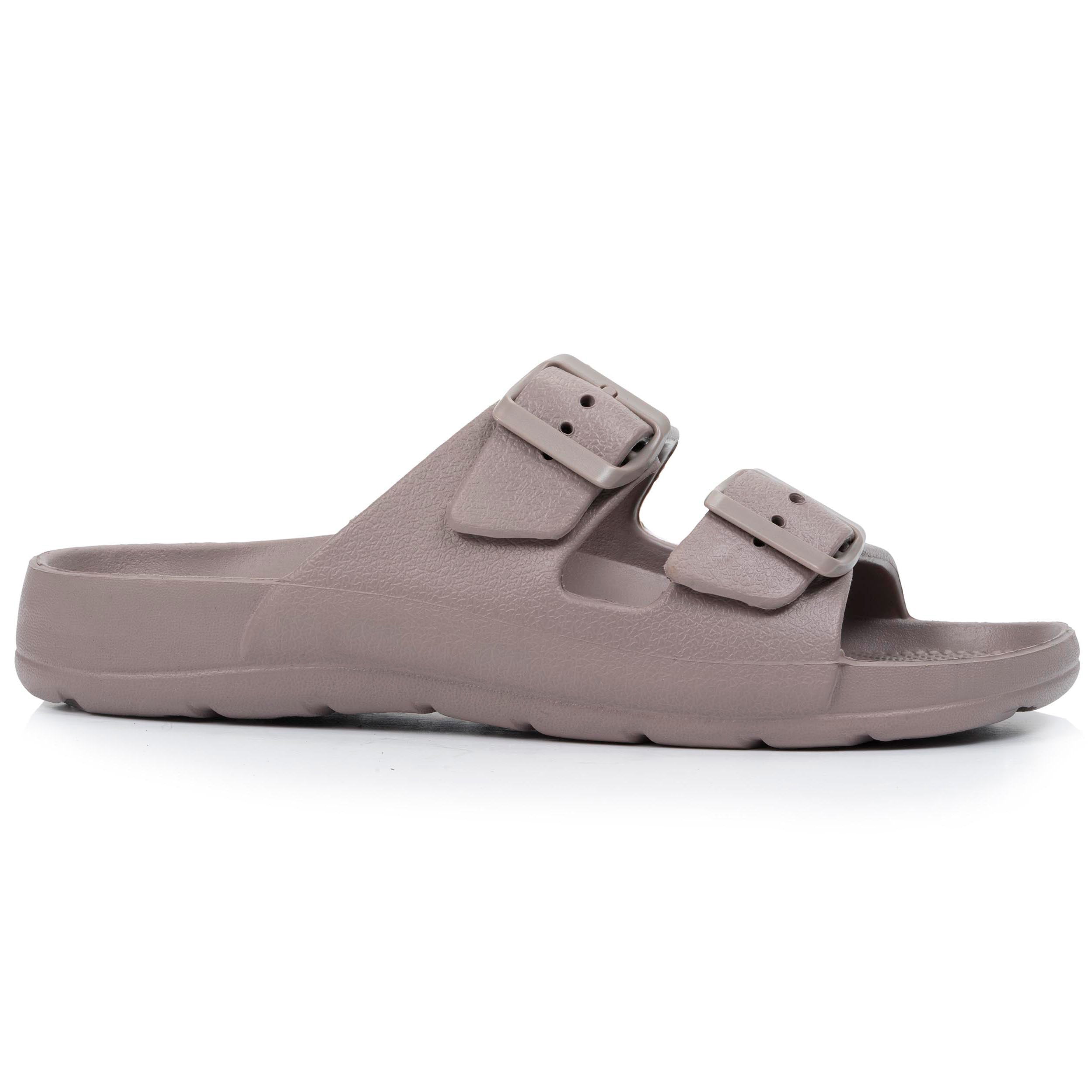 isotoner-mules-claquettes-femme-ajustable-taupe image 8