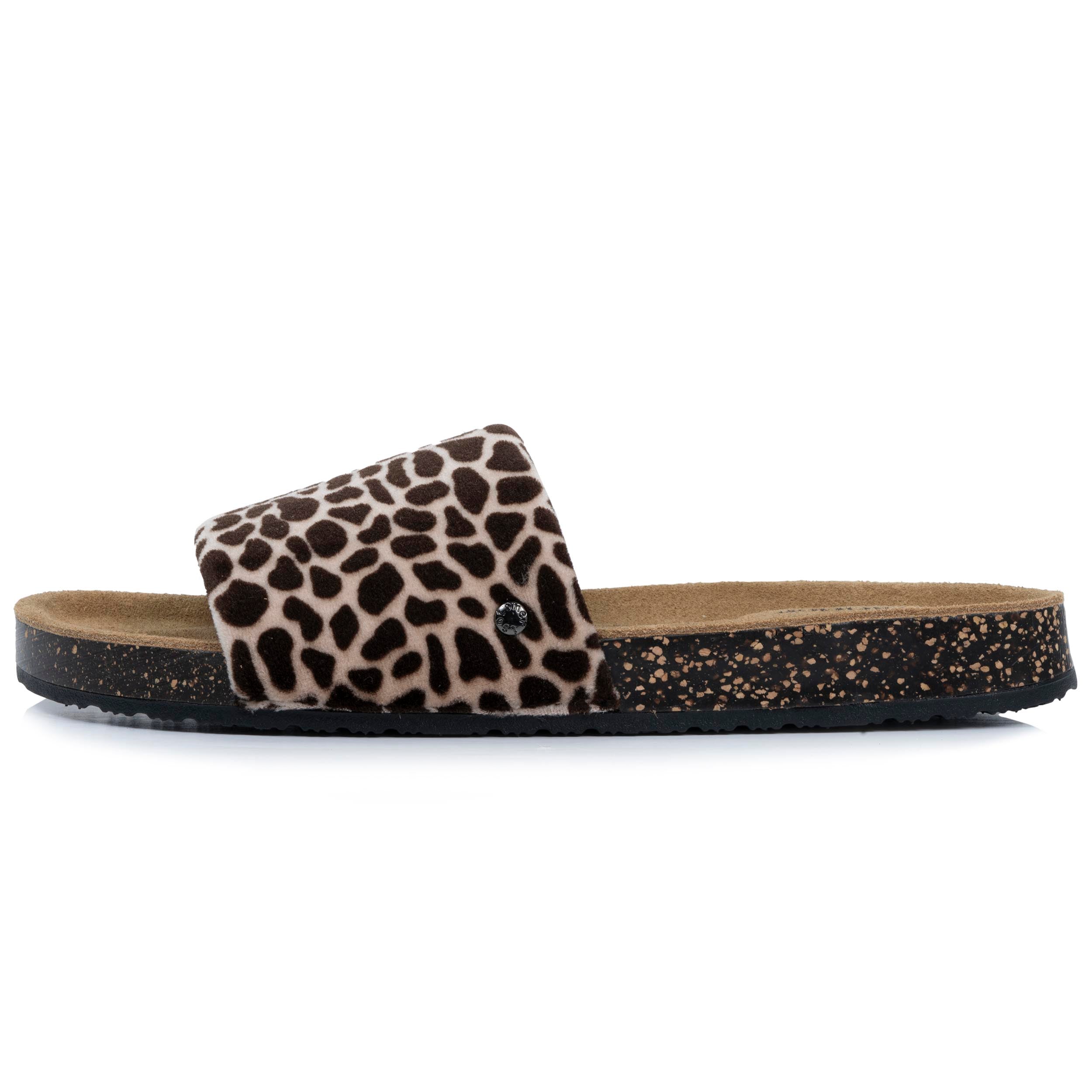 isotoner-chaussons-mules-femme-girafe-semelle-cuir image 3