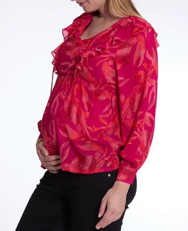 cache-c-ur-blouse-grossesse-et-allaitement-nori-multico image 1