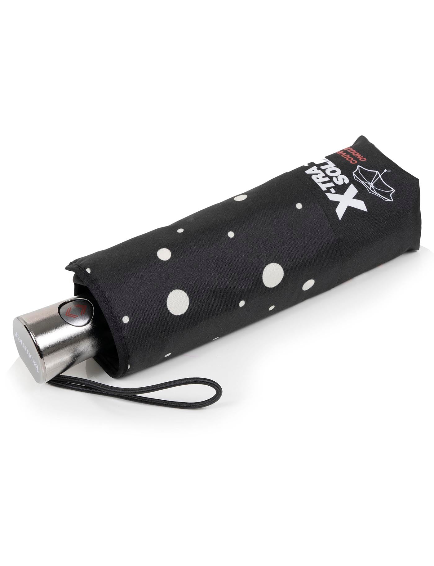 isotoner-x-tra-solide-parapluie-23-cm-pois-noir-jaune-automatique image 6