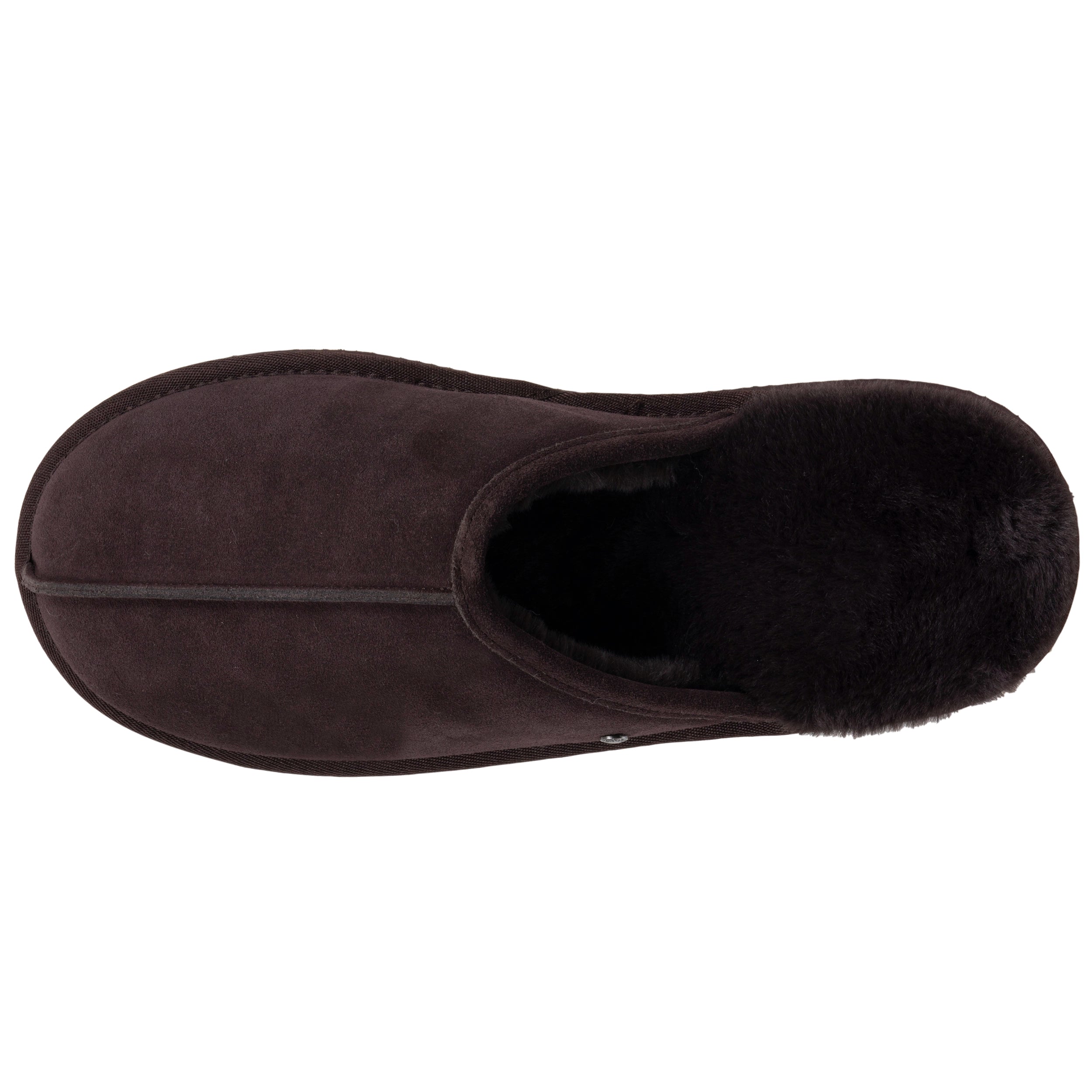 isotoner-chaussons-mules-homme-cuir-chocolat image 3
