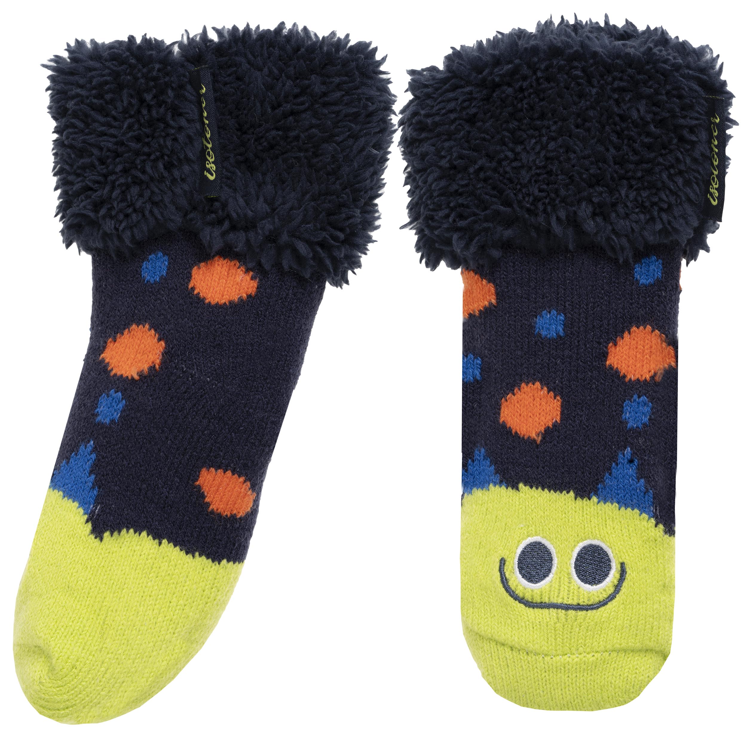 isotoner-chaussettes-fourr-es-enfant-vert-monstre-1-8-ans image 2