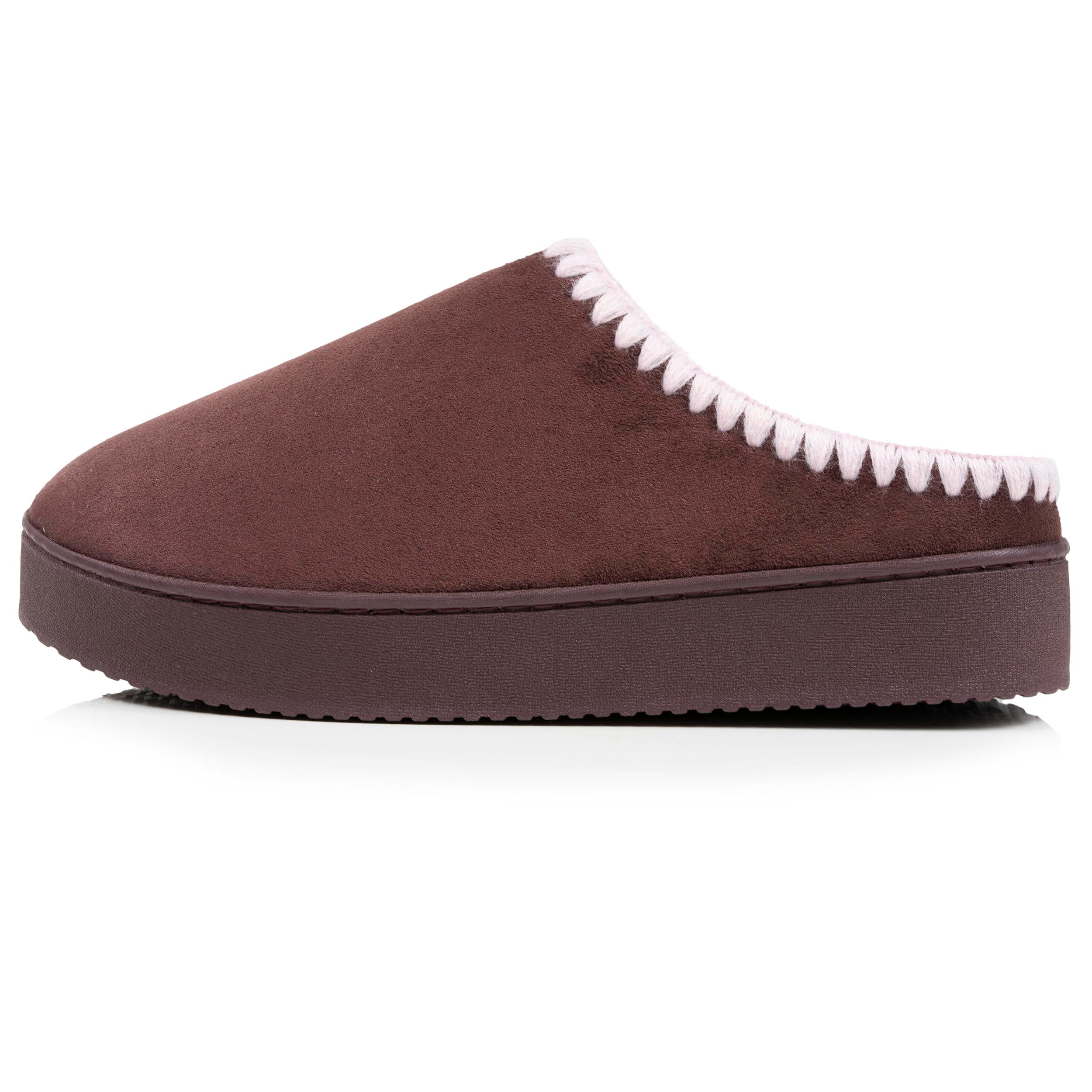 isotoner-chaussons-mules-plateforme-femme-cachou image 4