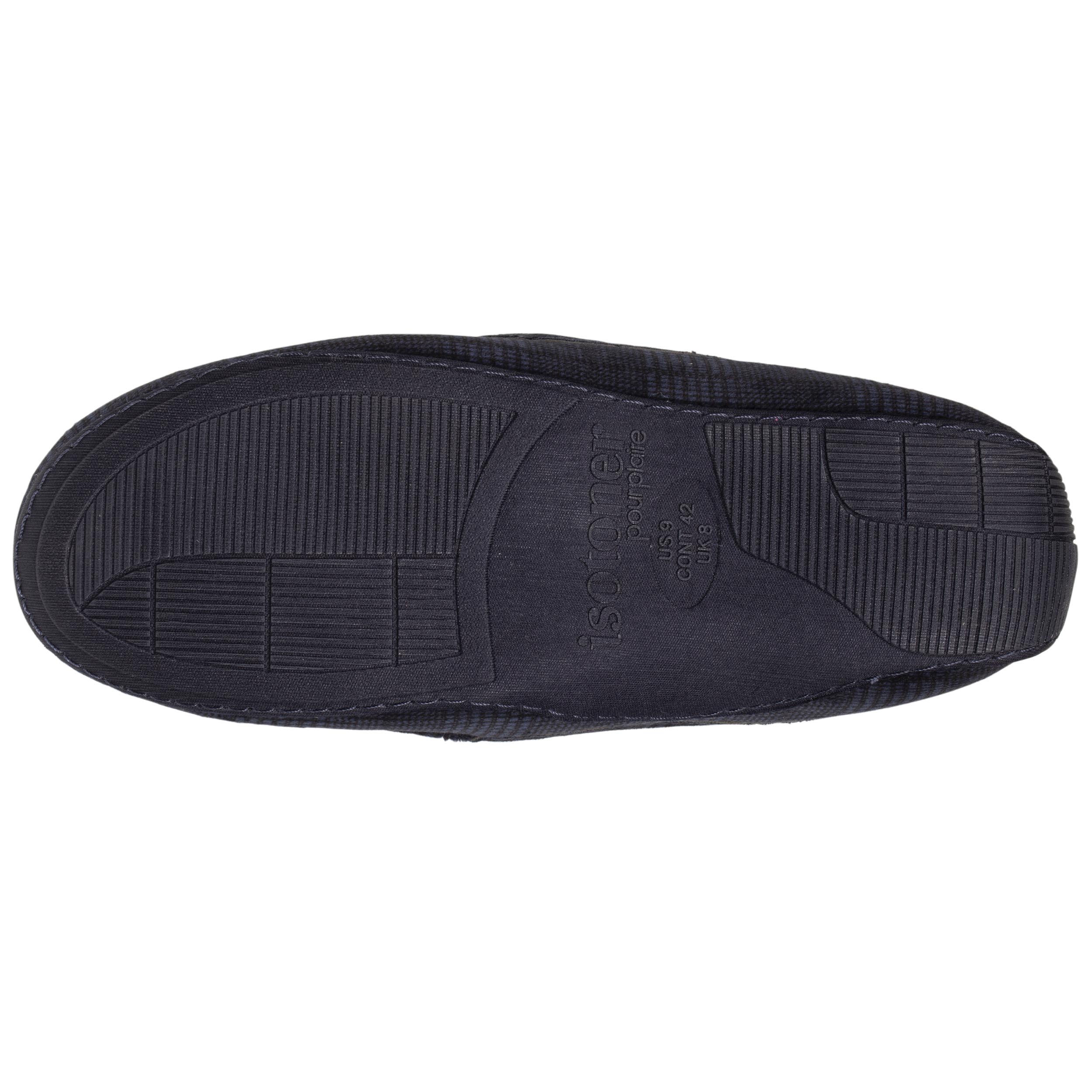 isotoner-chaussons-mocassins-homme-carreaux-marine image 4