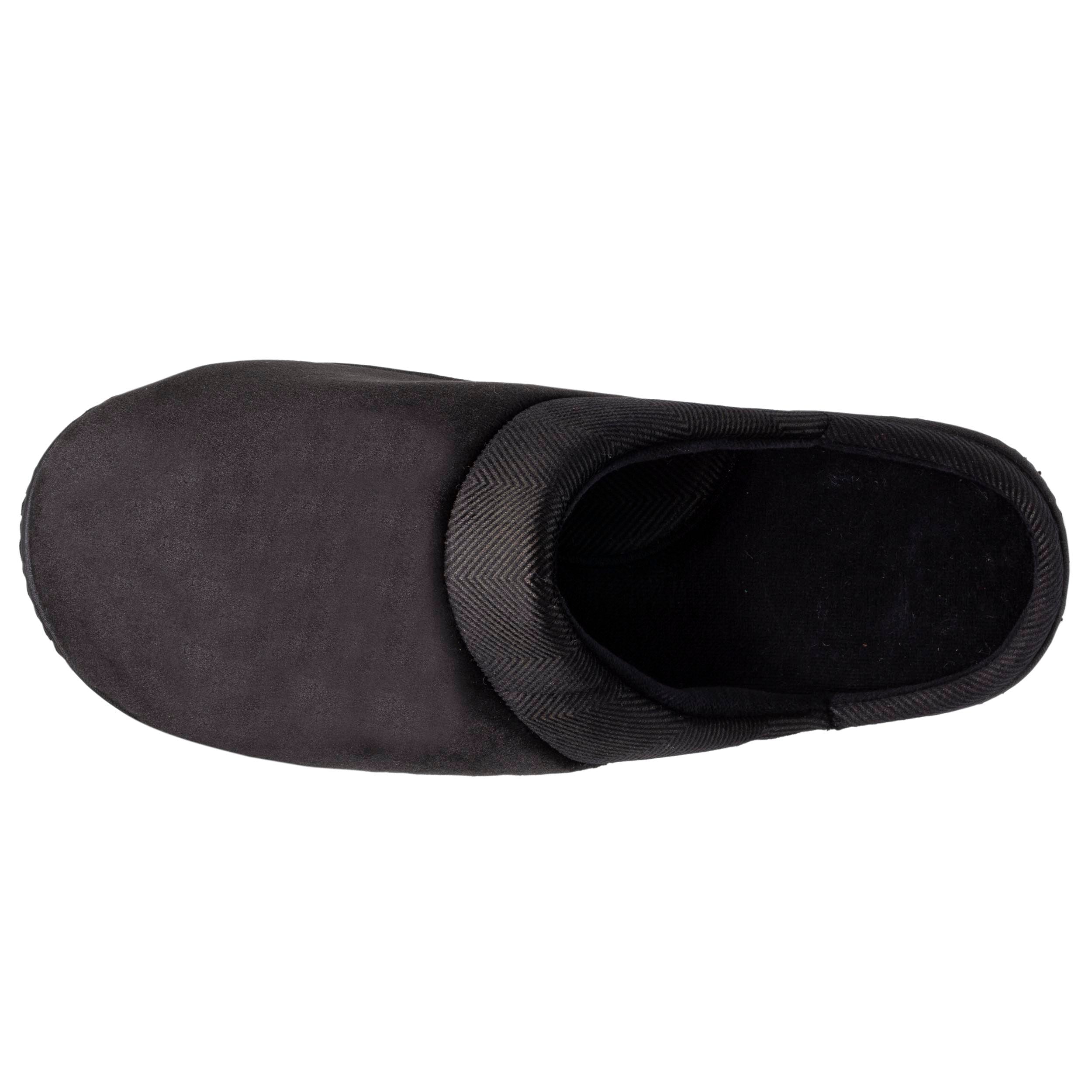 isotoner-chaussons-mules-ergo-homme-noir-micro-velours image 3