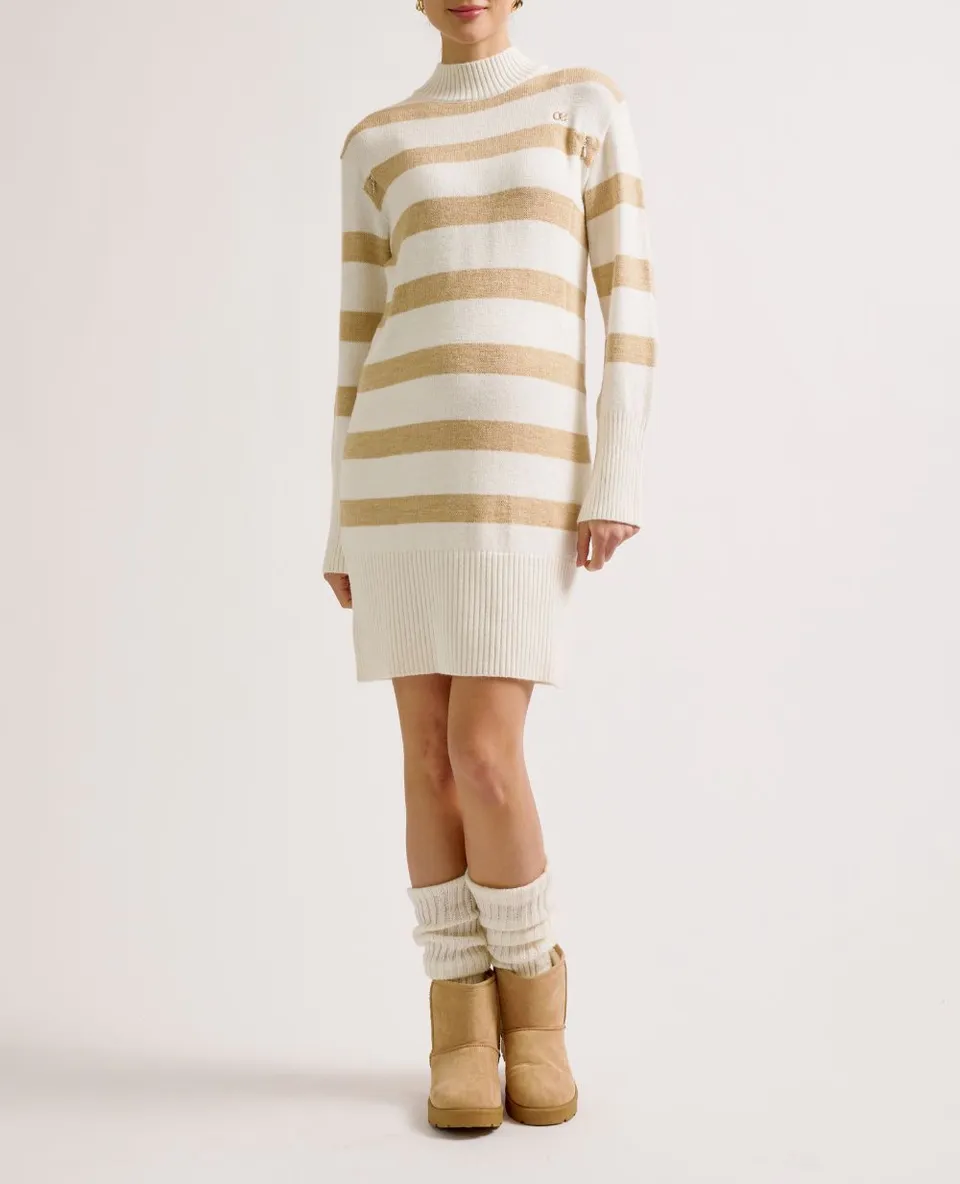 cache-c-ur-normandie-robe-pull-grossesse-et-allaitement-beige-ivoire image 1
