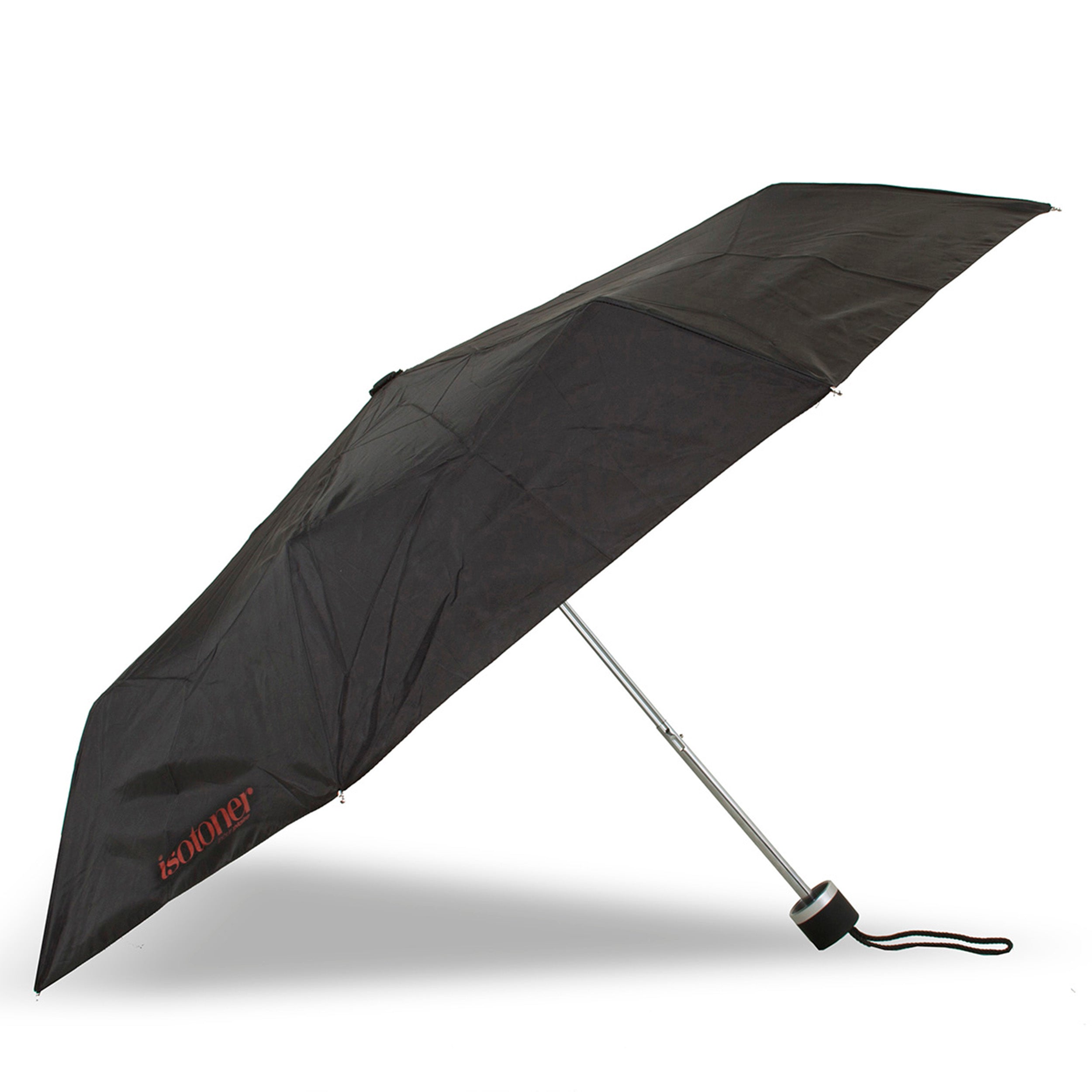 isotoner-parapluie-petit-prix-noir-manuel-8-baleines-recycl image 2