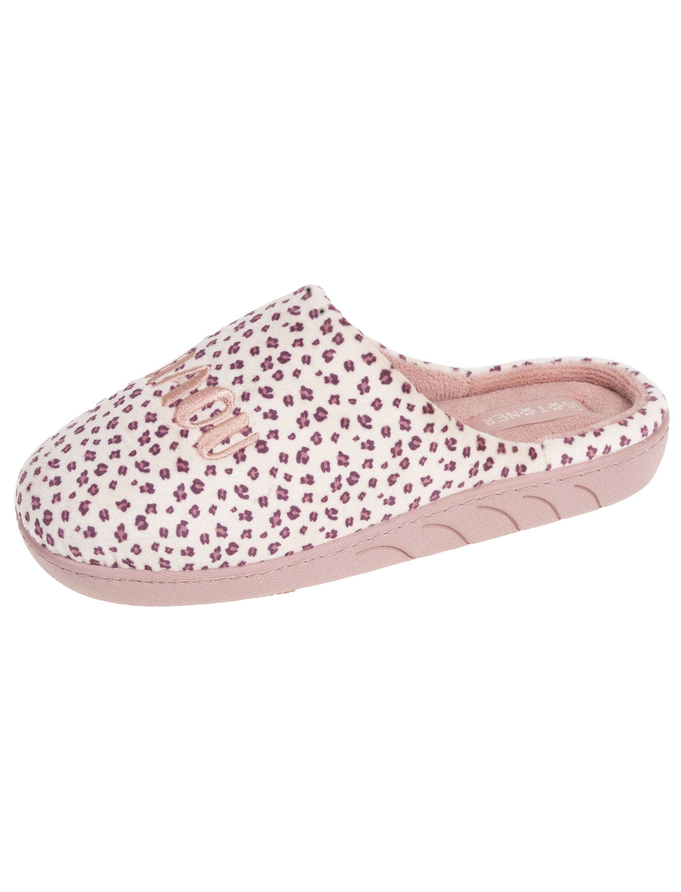 isotoner-chaussons-mules-junior-rose-l-opard-fille image 6