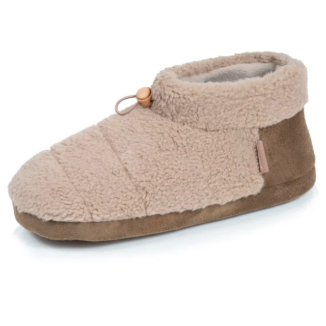 isotoner-bottillons-chaussons-homme-sherpa-camel image 1
