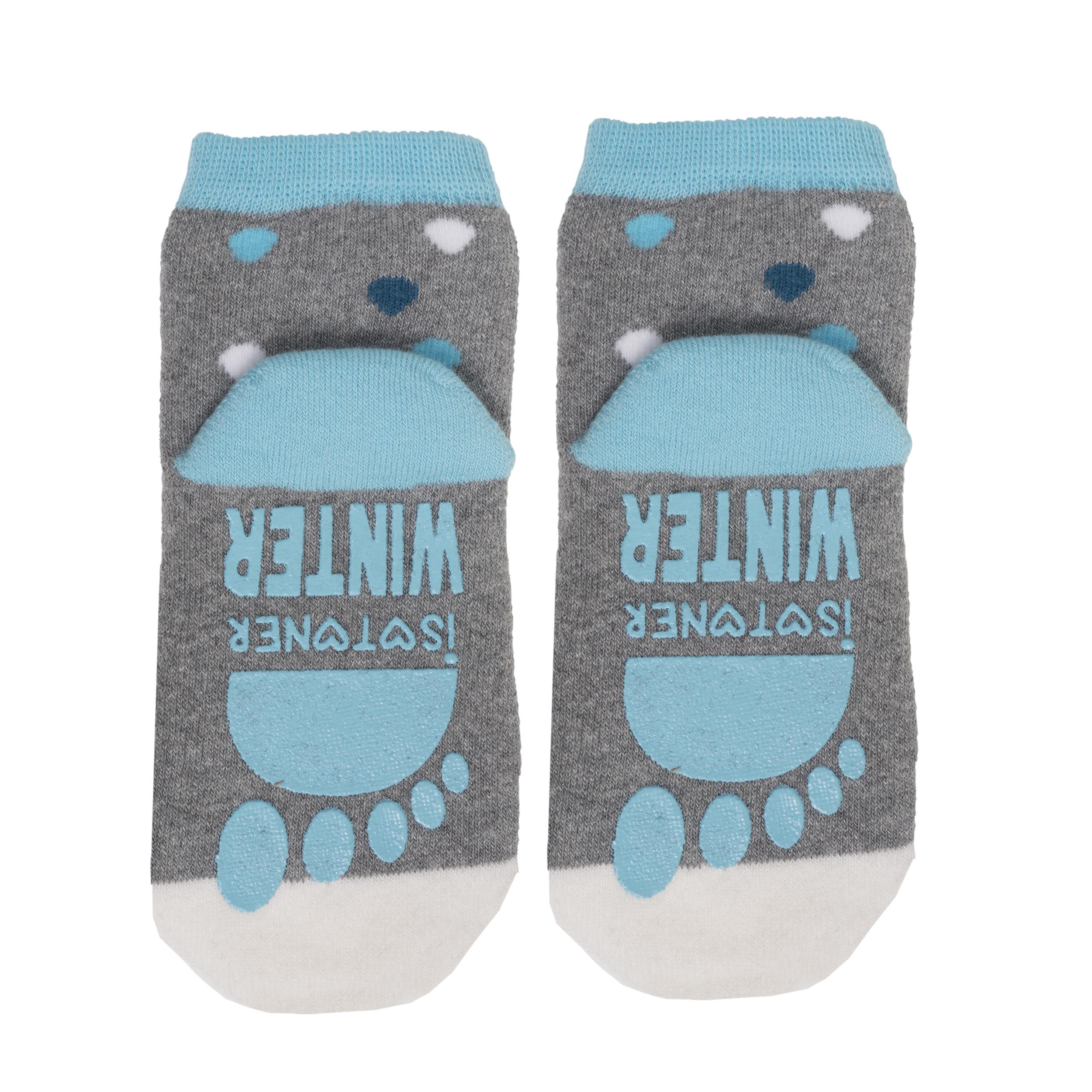 isotoner-chaussettes-antid-rapantes-enfant-gris-1-4-ans-pingouin image 3