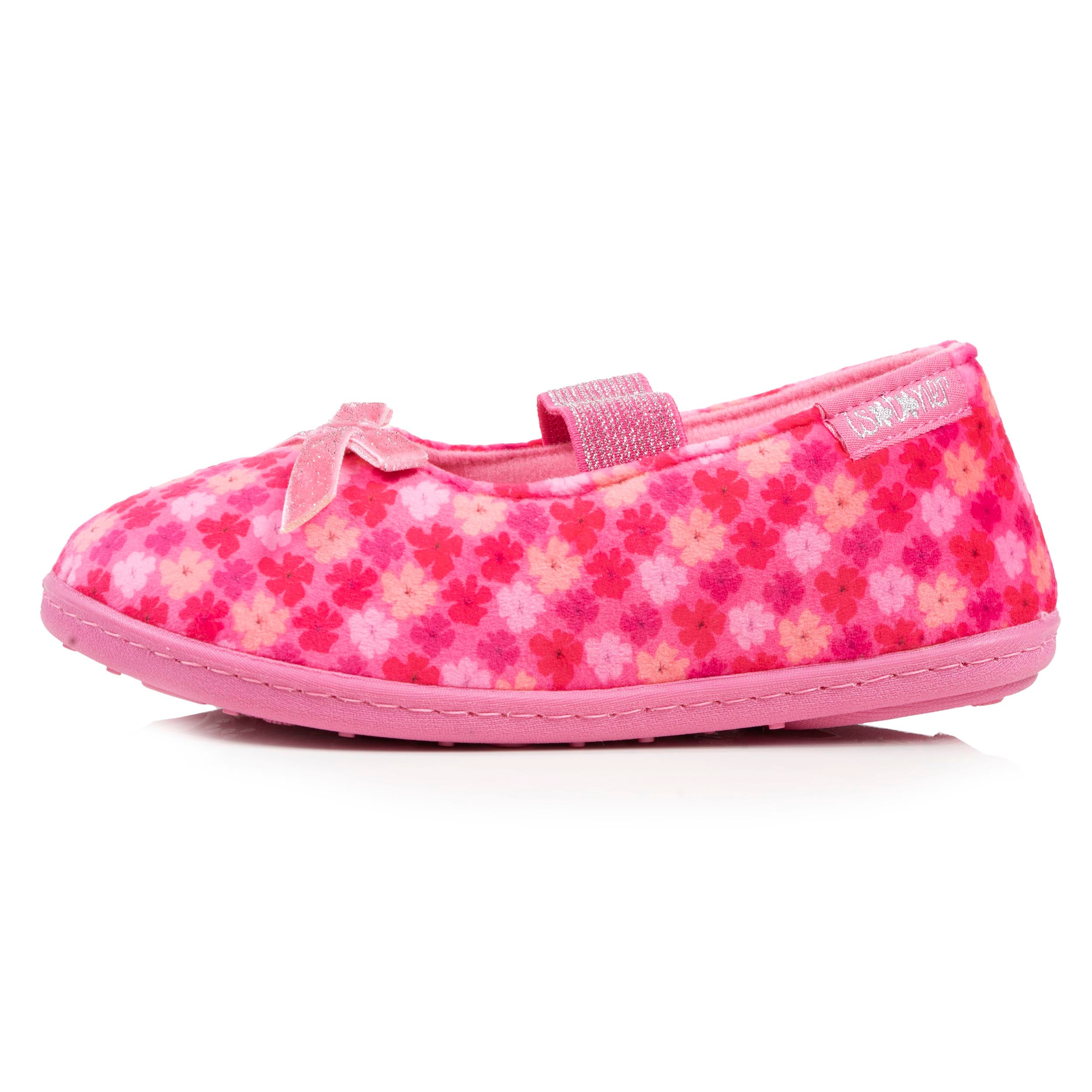 isotoner-chaussons-ballerines-enfant-fleurs-rose image 3