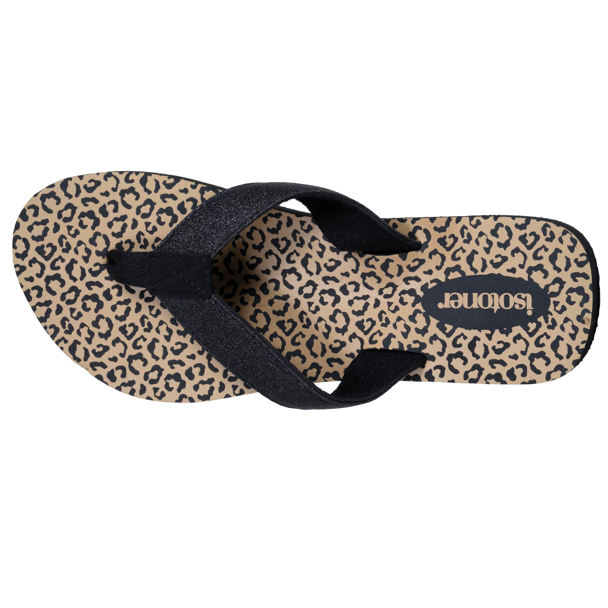isotoner-tongs-femme-everywear-l-opard-noir image 3