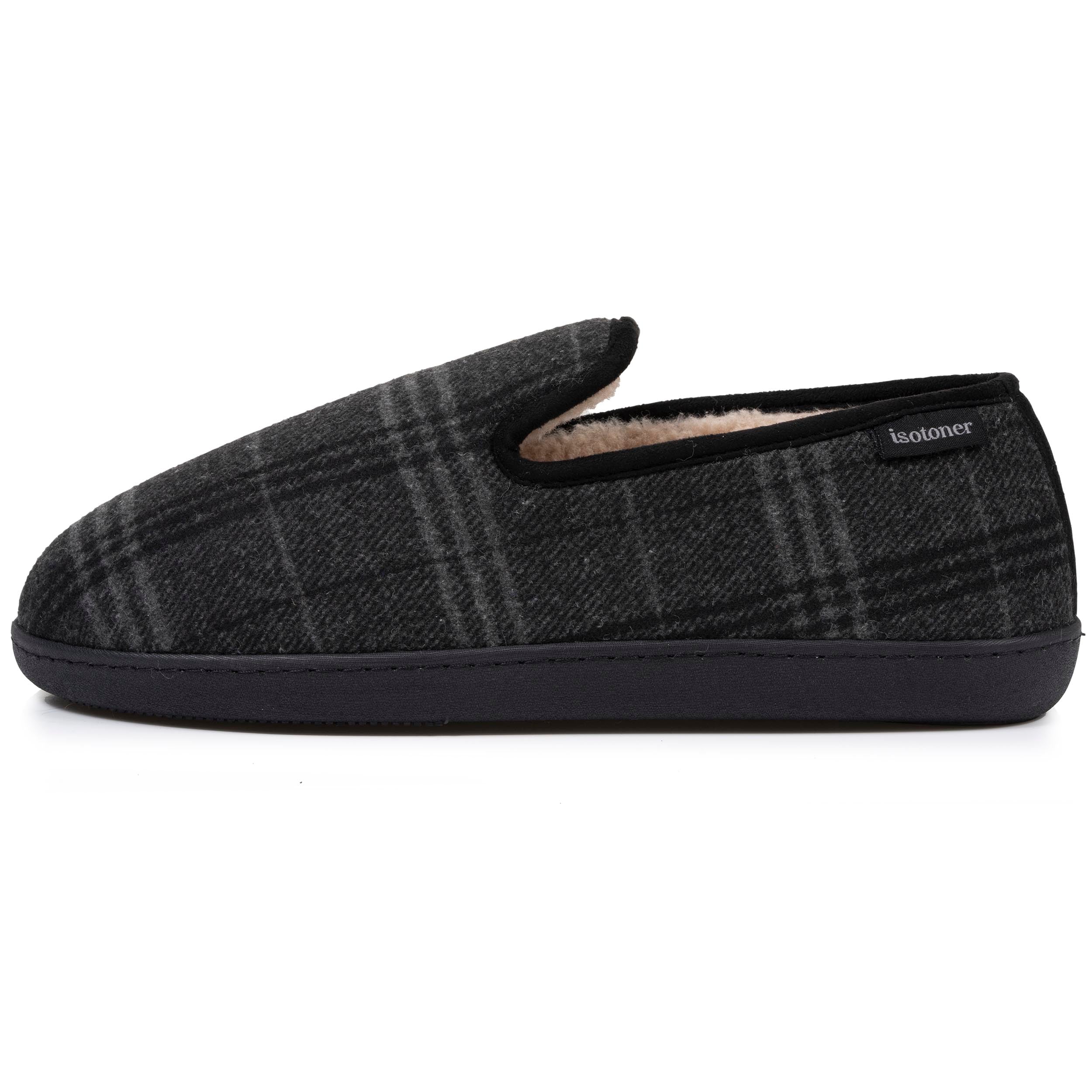isotoner-chaussons-charentaises-homme-tartan-gris image 3