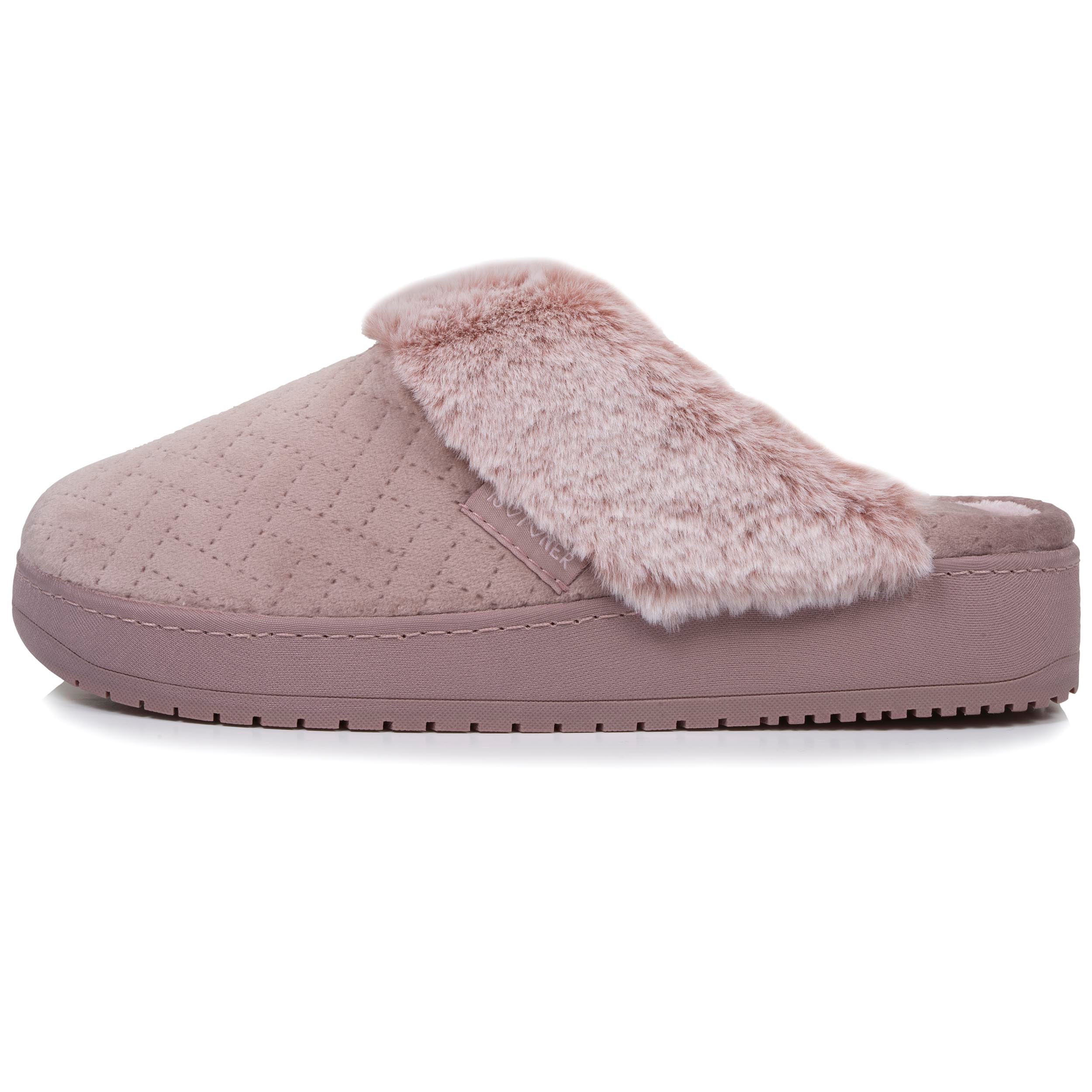 isotoner-chaussons-mules-talon-femme-blush image 4