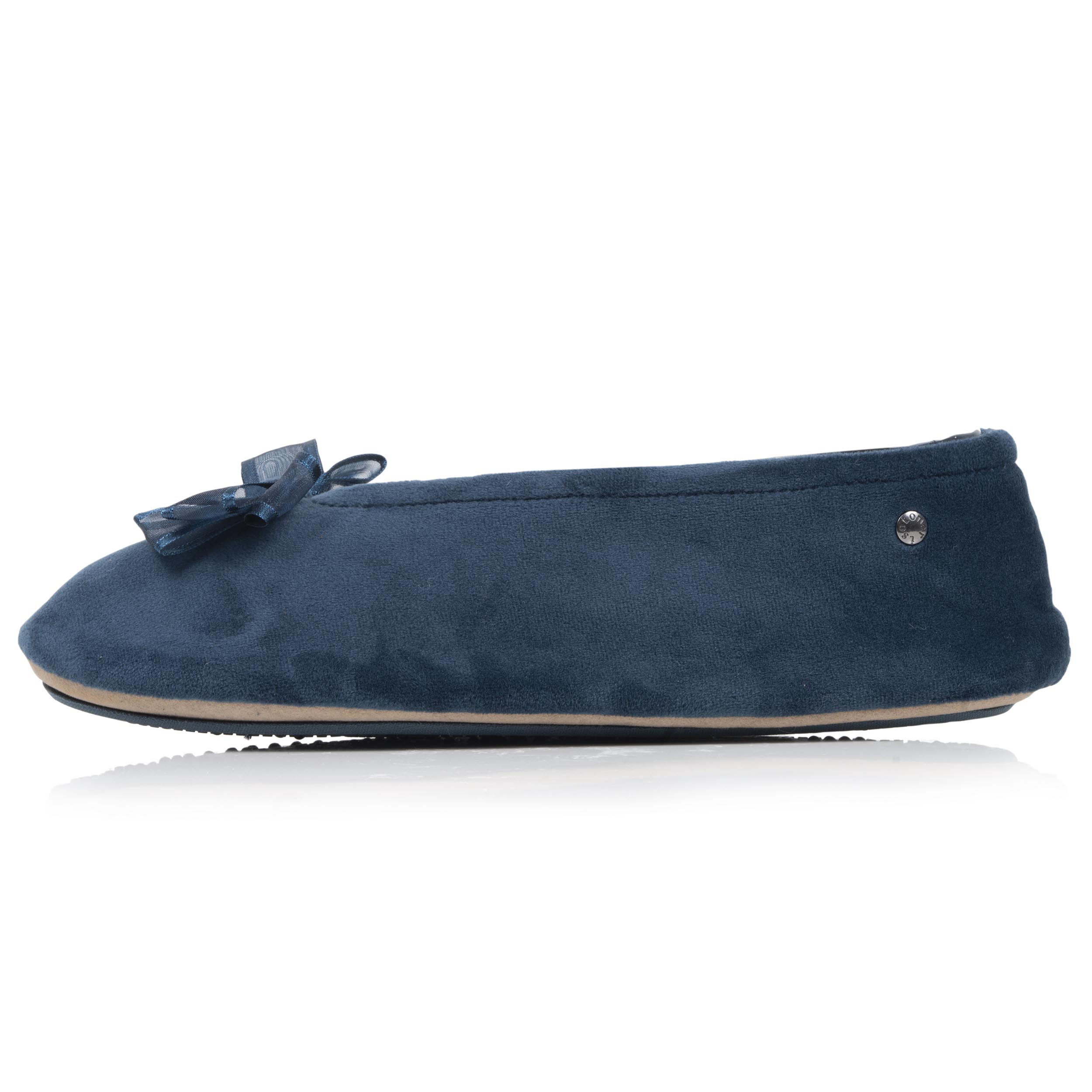 isotoner-chaussons-ballerines-femme-tulle-bleu-canard image 4