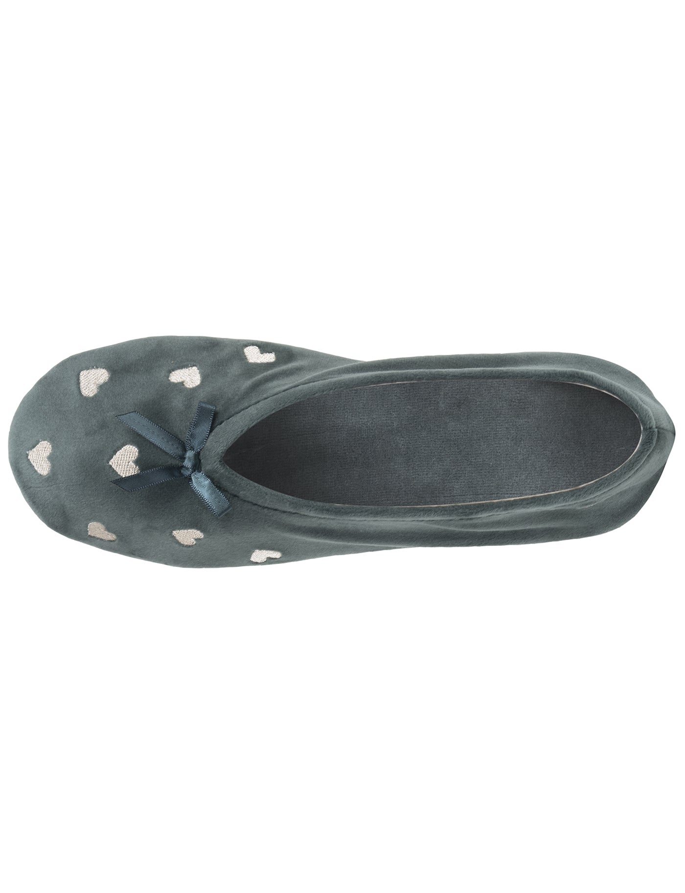 isotoner-chaussons-ballerines-femme-grand-n-ud-sauge image 7