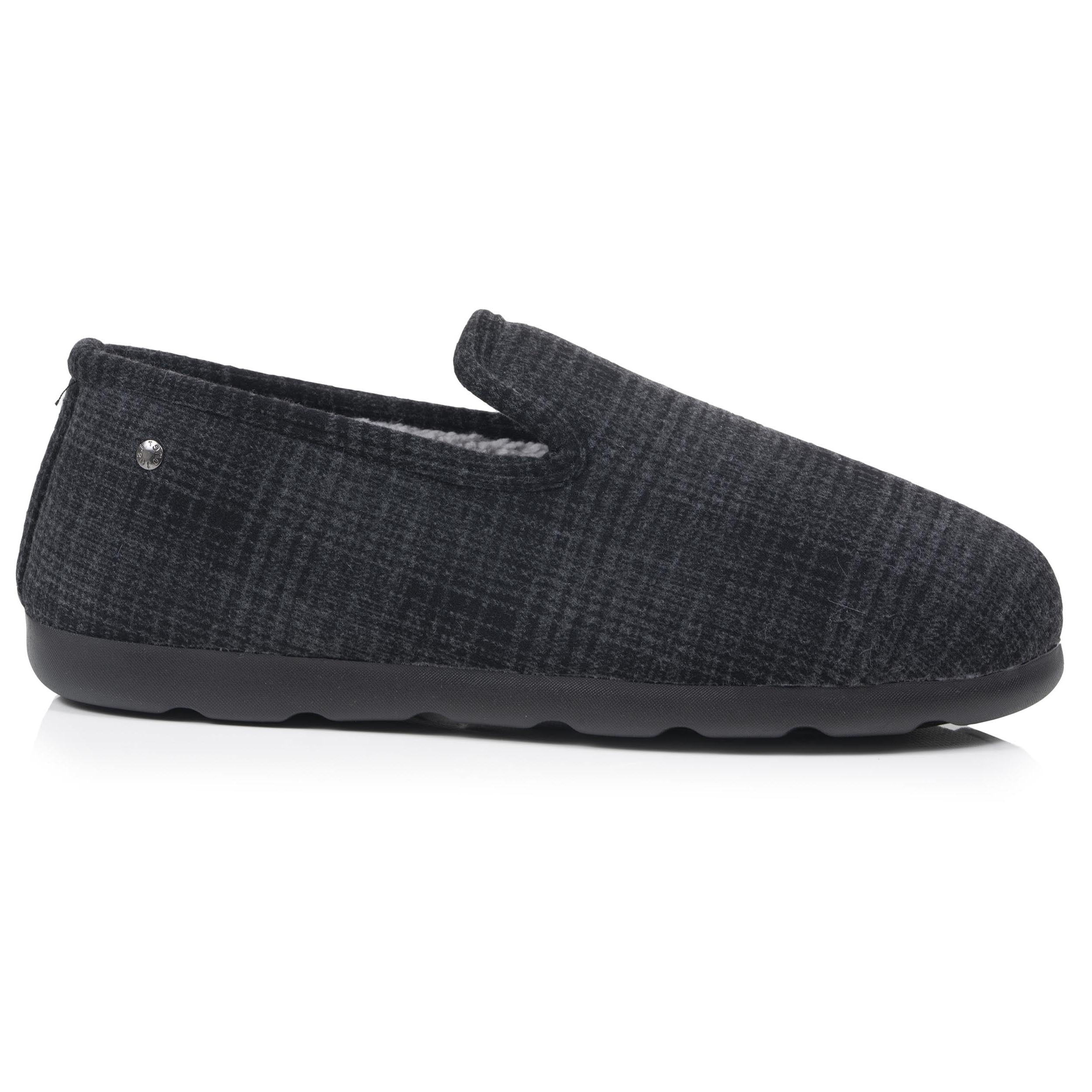 isotoner-chaussons-charentaises-homme-tartan-noir image 8