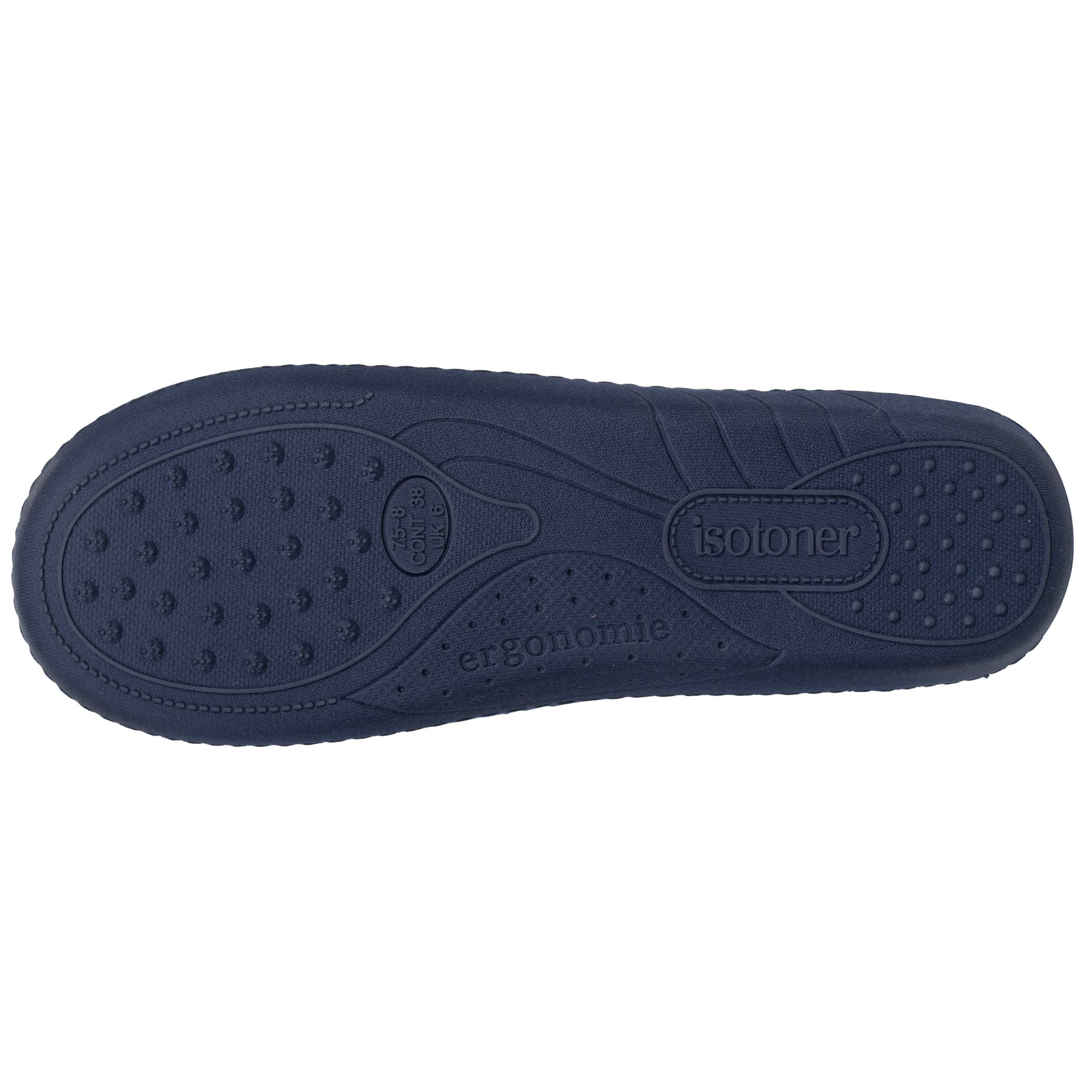 isotoner-chaussons-mules-femme-pois-marine image 5