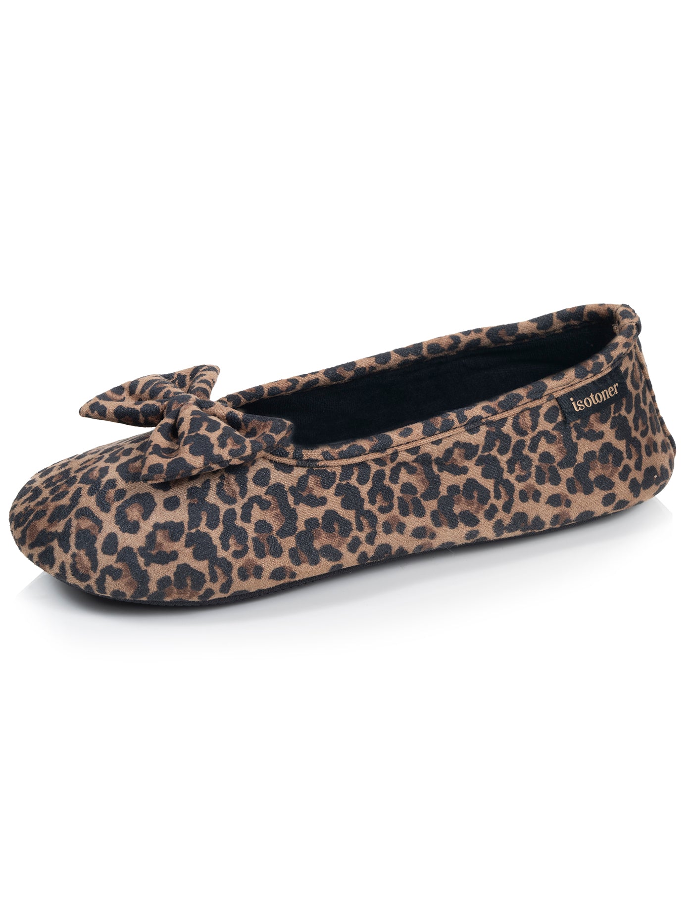 isotoner-chaussons-ballerines-femme-l-opard-fonc-2 image 6