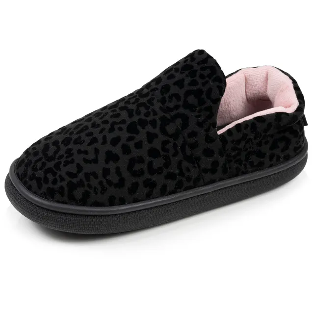 isotoner-bloup-femme-chaussons-slippers-noir-l-opard image 1