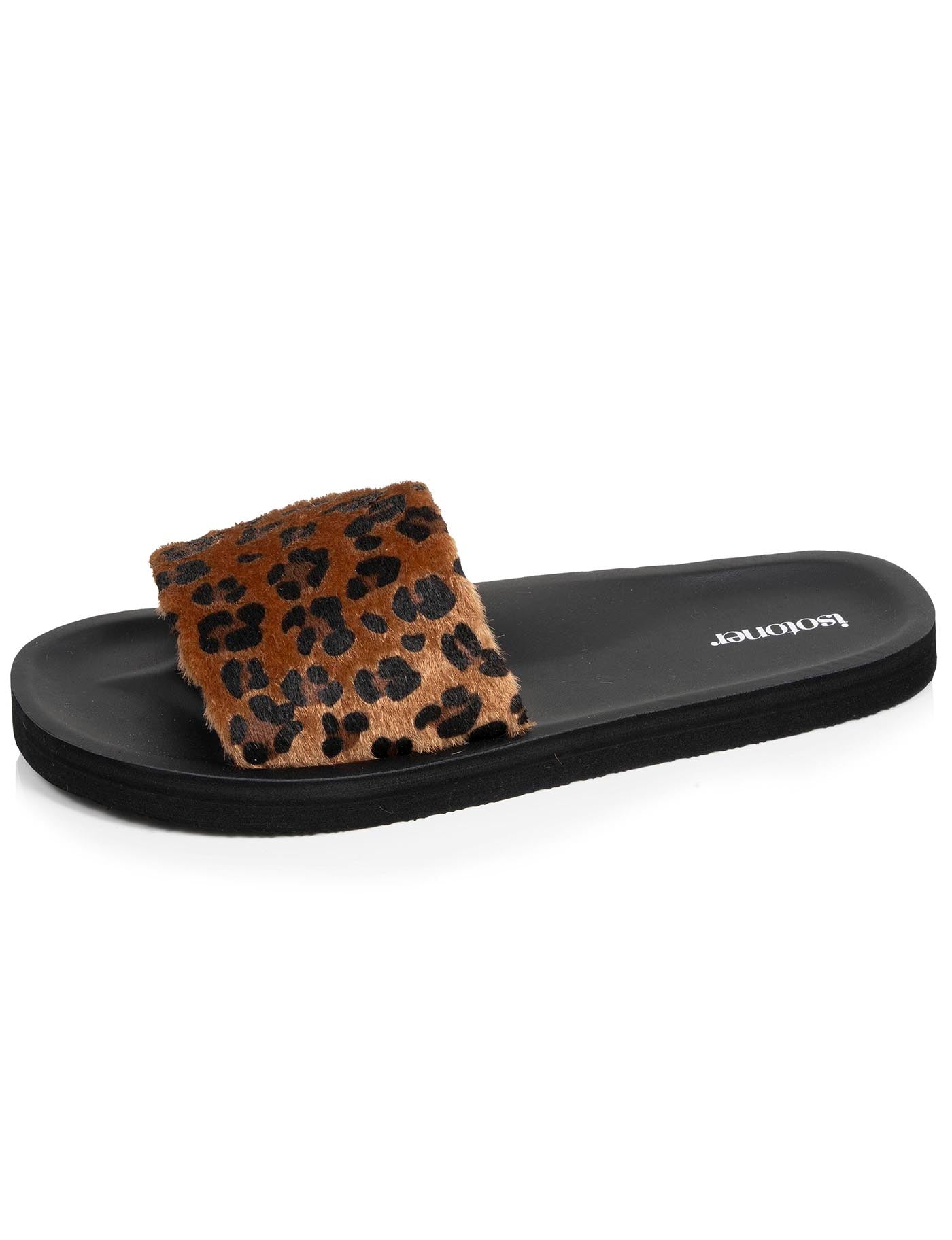 isotoner-mules-femme-moul-es-l-opard-noir image 6