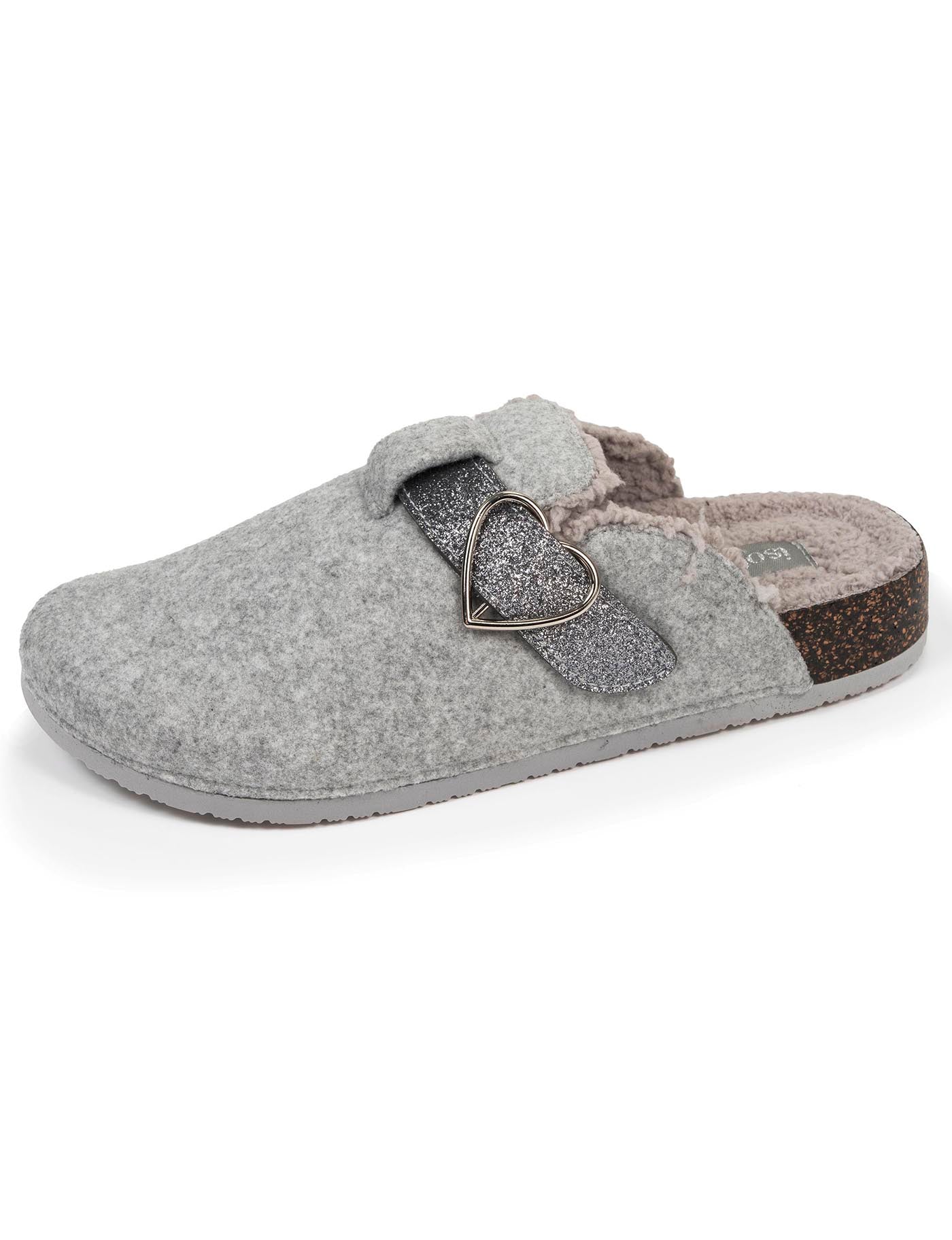 isotoner-chaussons-sabots-femme-gris-chin-paillettes image 6