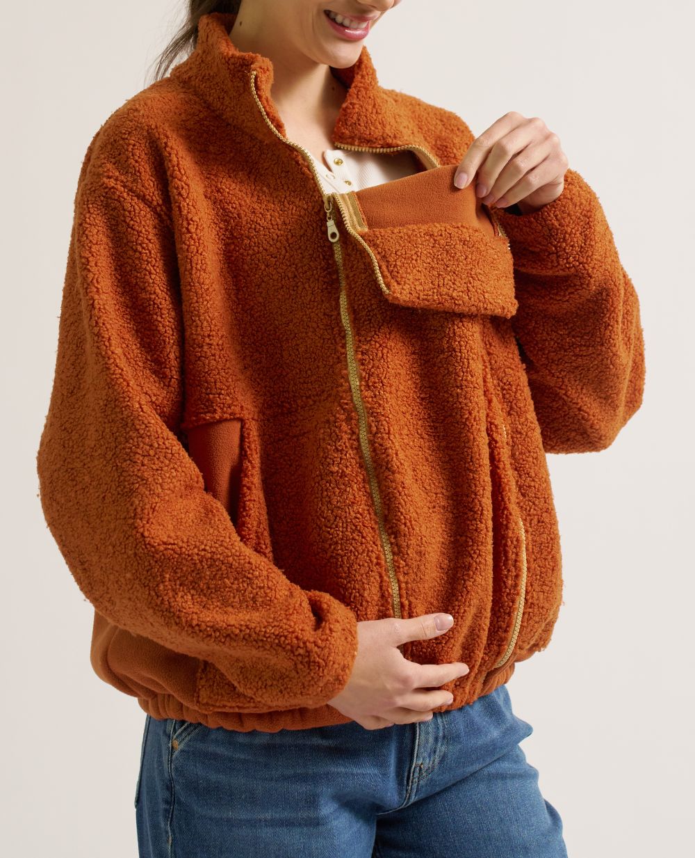 cache-c-ur-veste-polaire-grossesse-et-portage-sasha-cuivre image 4