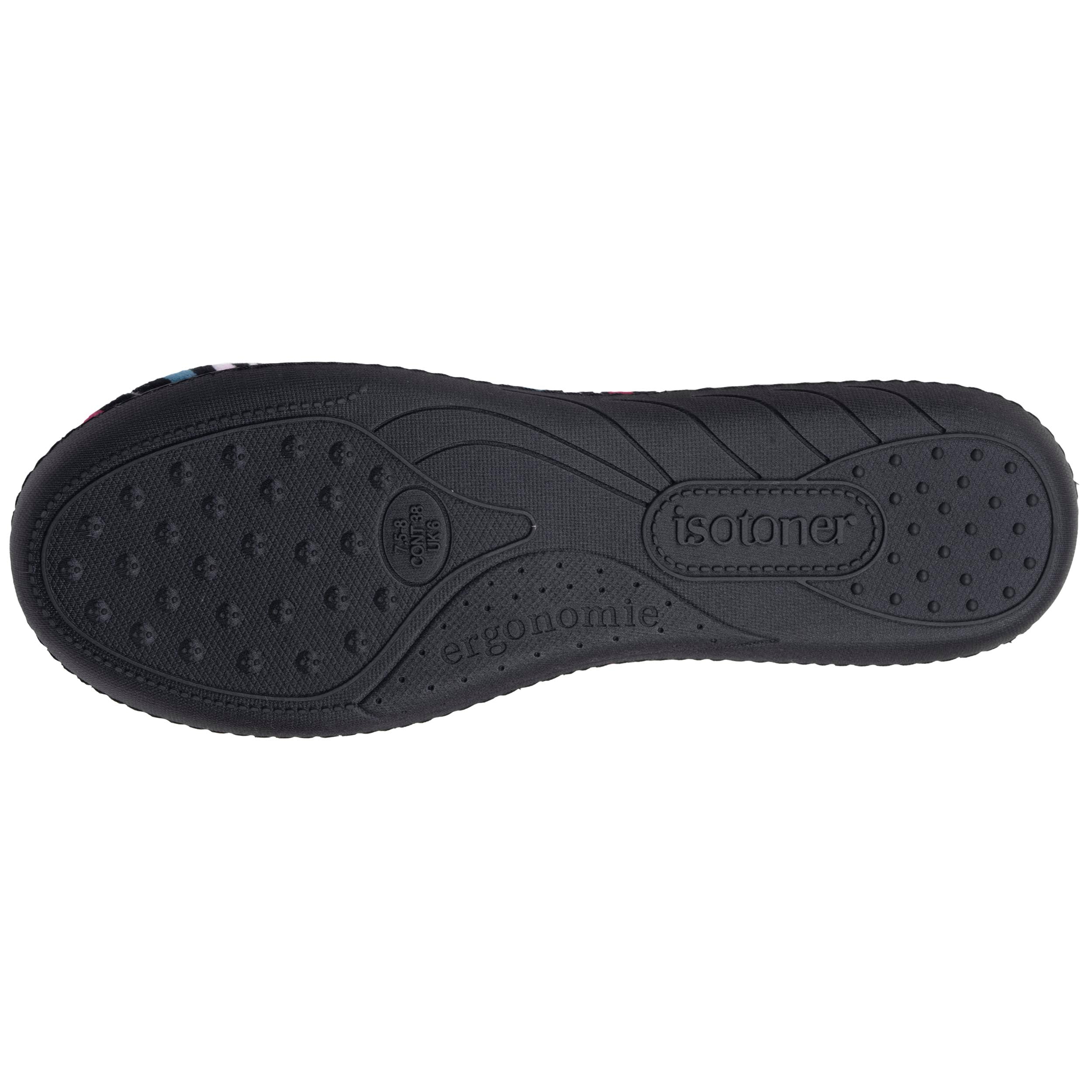 isotoner-chaussons-ballerines-femme-rayures-canard image 5