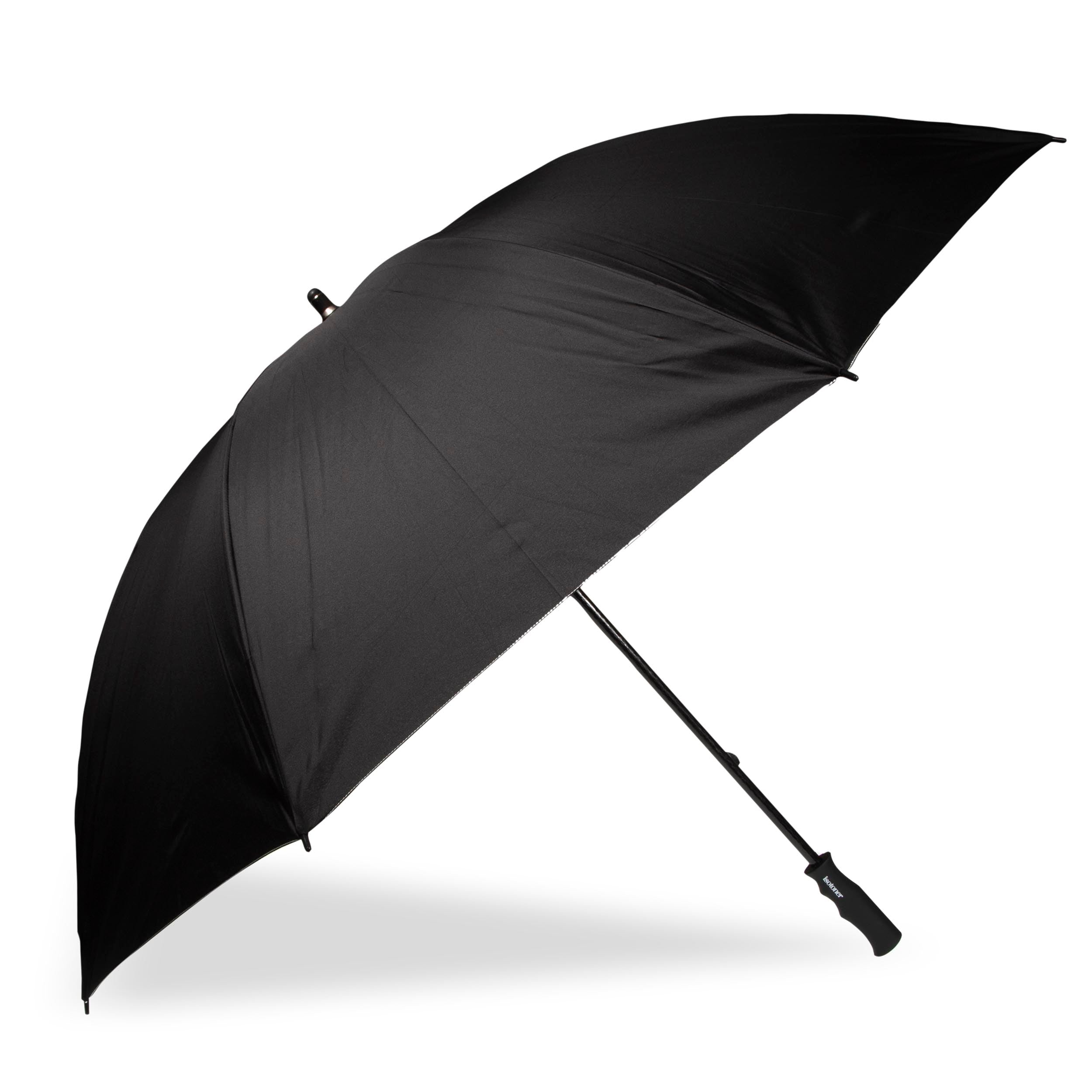 isotoner-parapluie-golf-xl-noir-130-cm-toile-recycl-e image 1