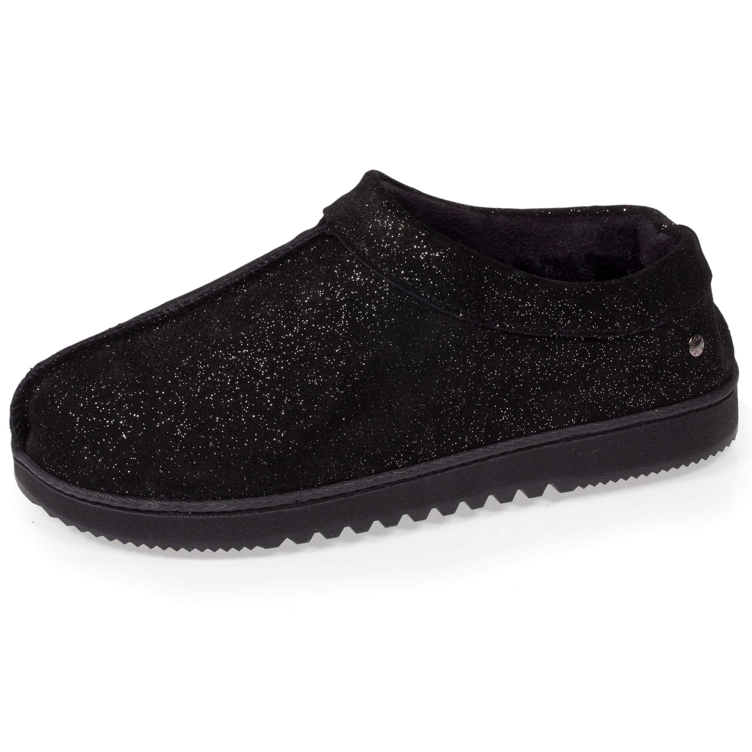 isotoner-chaussons-bottillons-cuir-femme-noir-nacr image 1