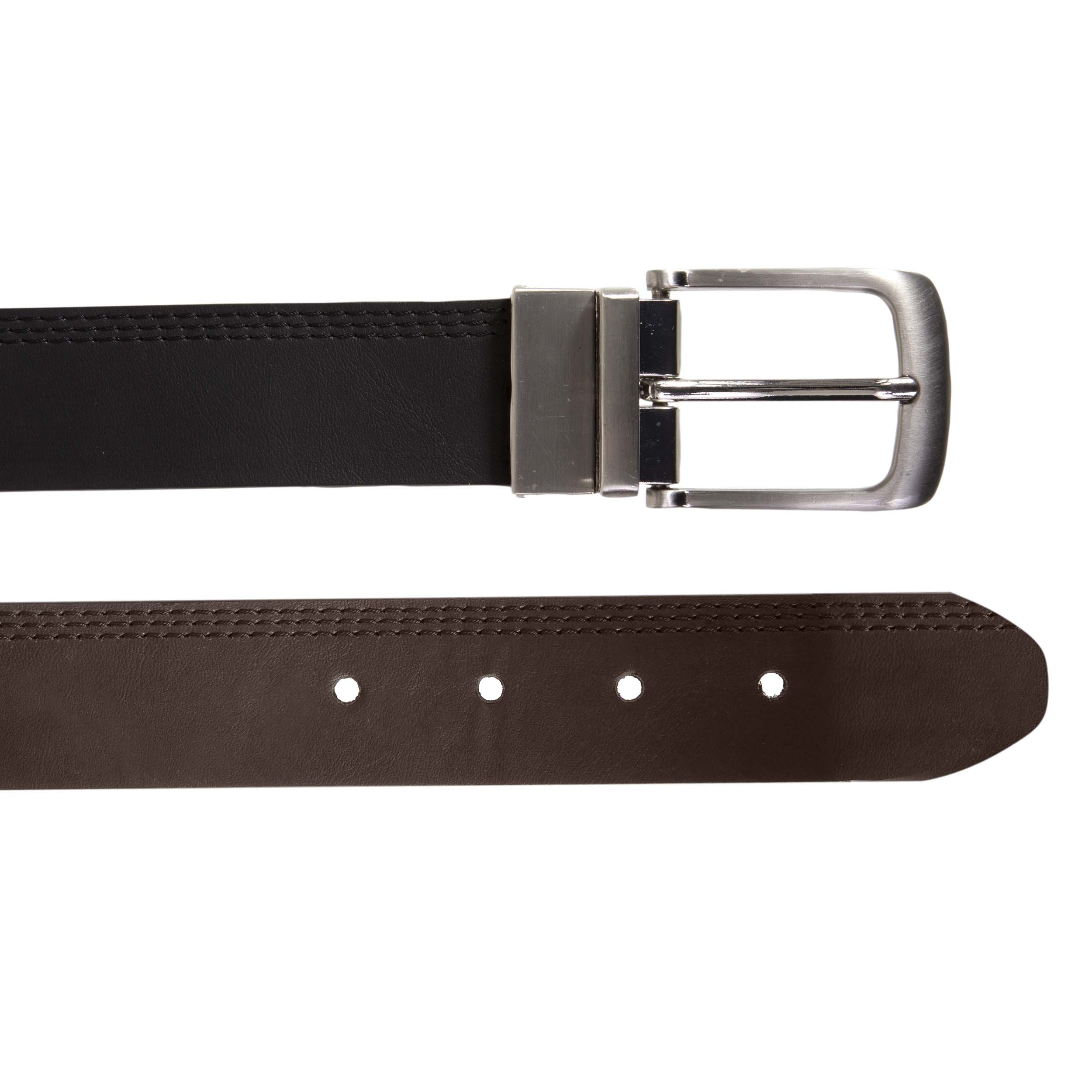 isotoner-ceinture-homme-r-versible-noir-marron image 2
