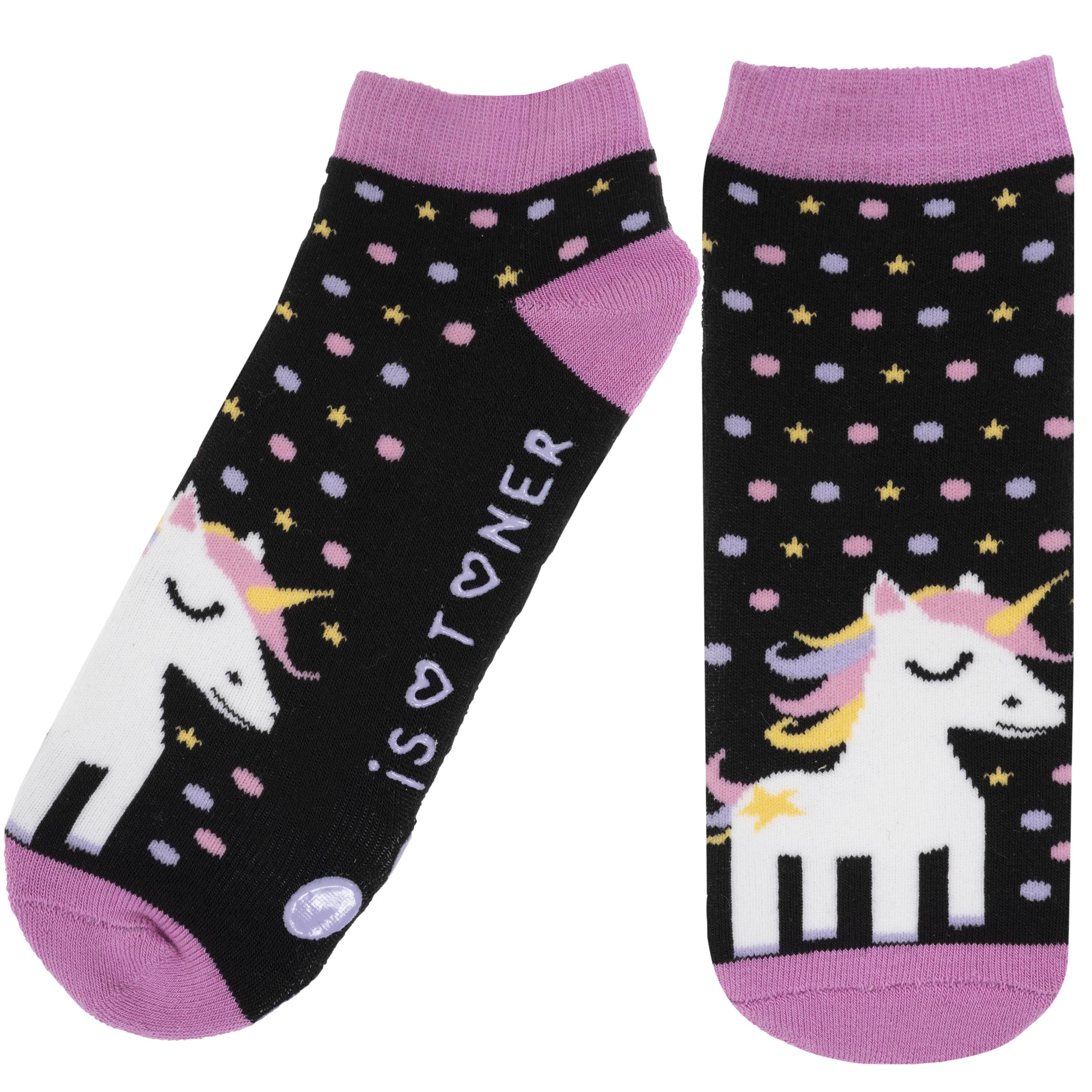 isotoner-chaussettes-antid-rapantes-enfant-marine-licorne-5-8-ans image 2