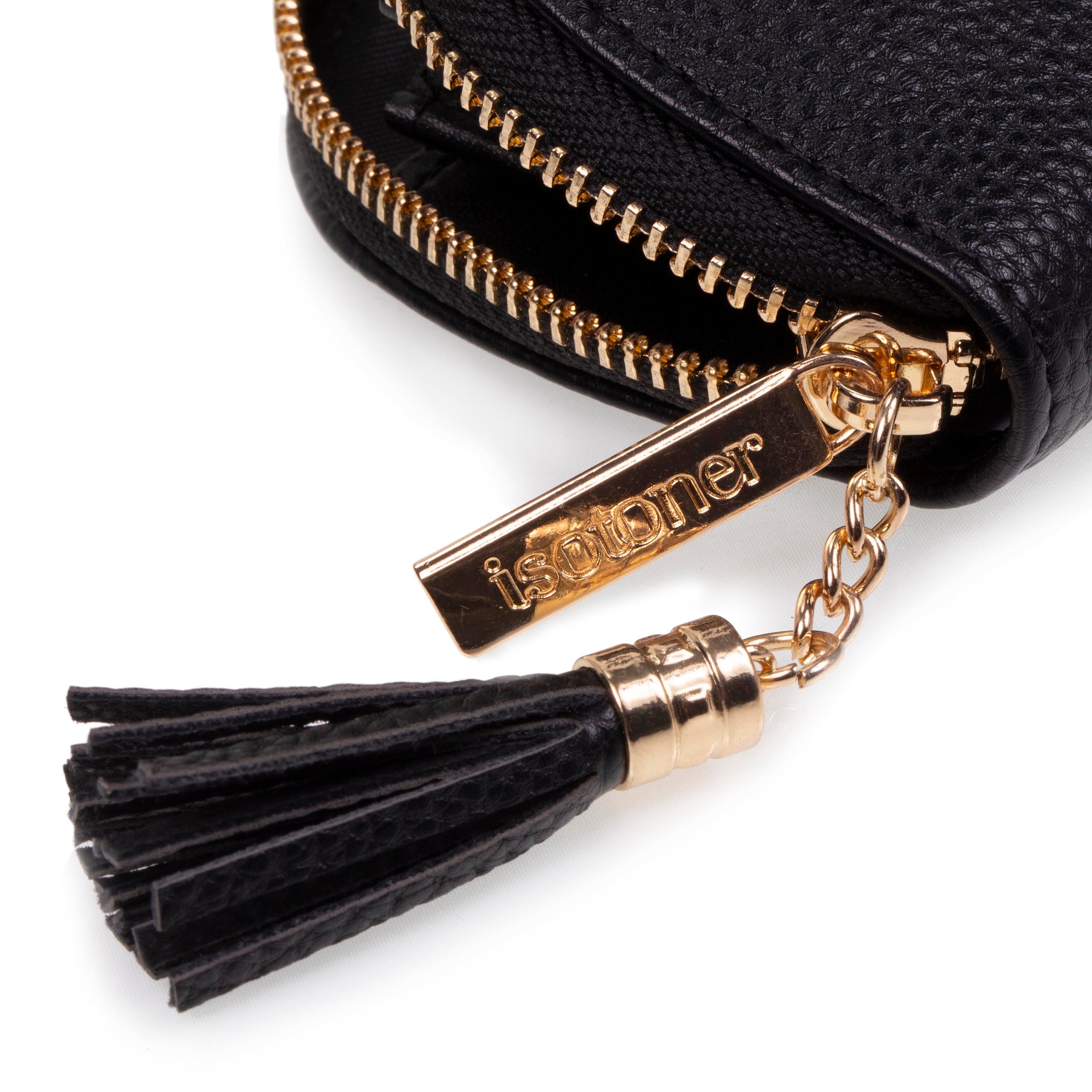 isotoner-porte-monnaie-demi-lune-femme-noir image 4