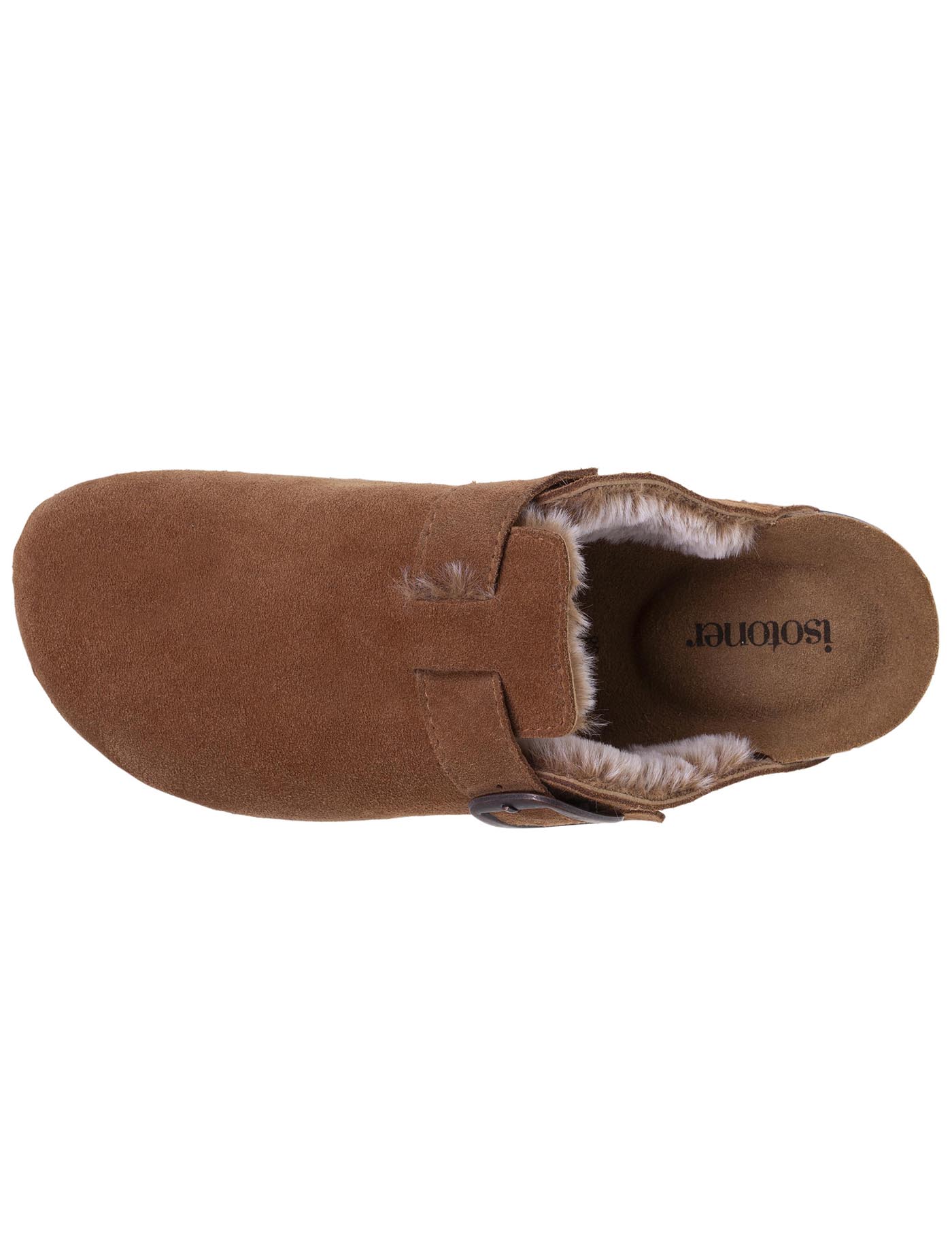 isotoner-sabots-fourr-s-cuir-femme-camel image 7