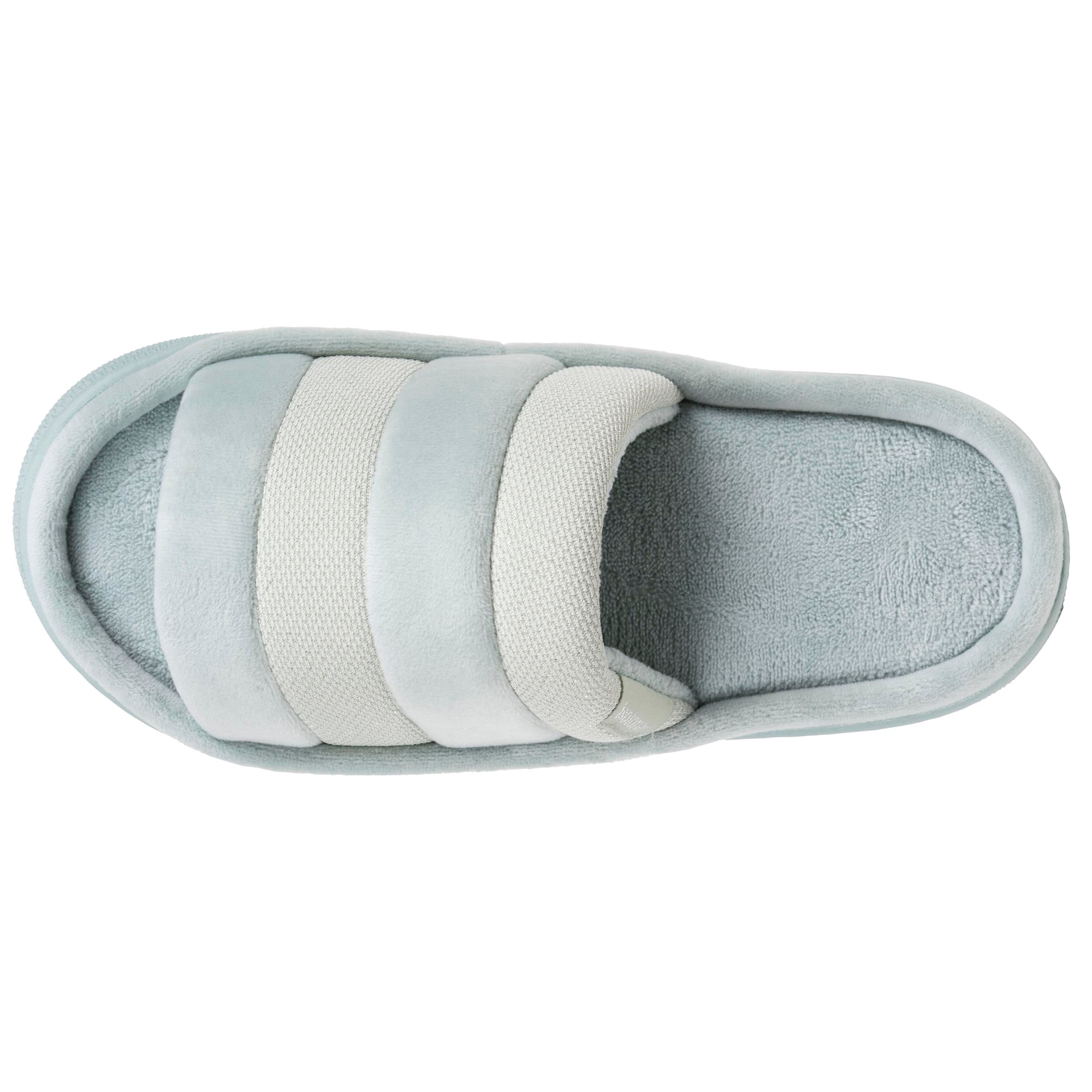 isotoner-chaussons-sandales-femme-bloup-vert-amande image 2
