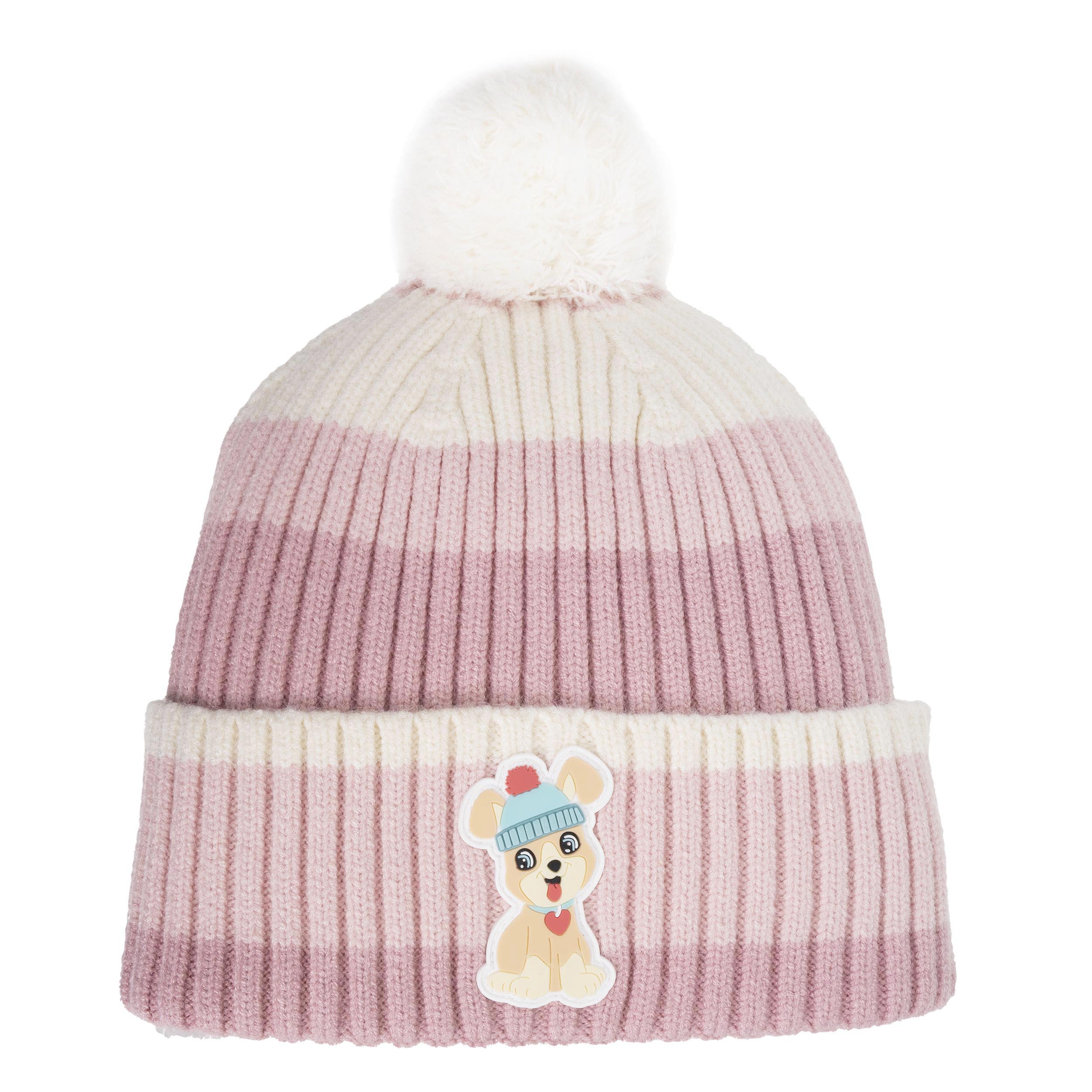 isotoner-bonnet-ultra-doux-enfant-6-8-ans-rose-chien-relief image 3