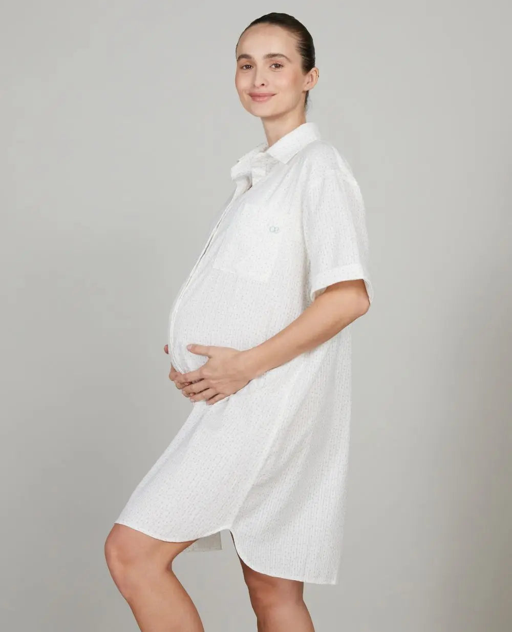 cache-c-ur-paulette-chemise-de-nuit-de-grossesse-et-d-allaitement-blanc image 3