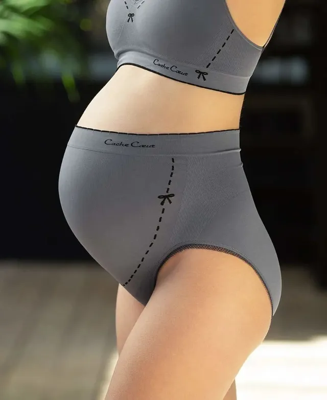 cache-c-ur-illusion-maxi-culotte-de-grossesse-gris image 1