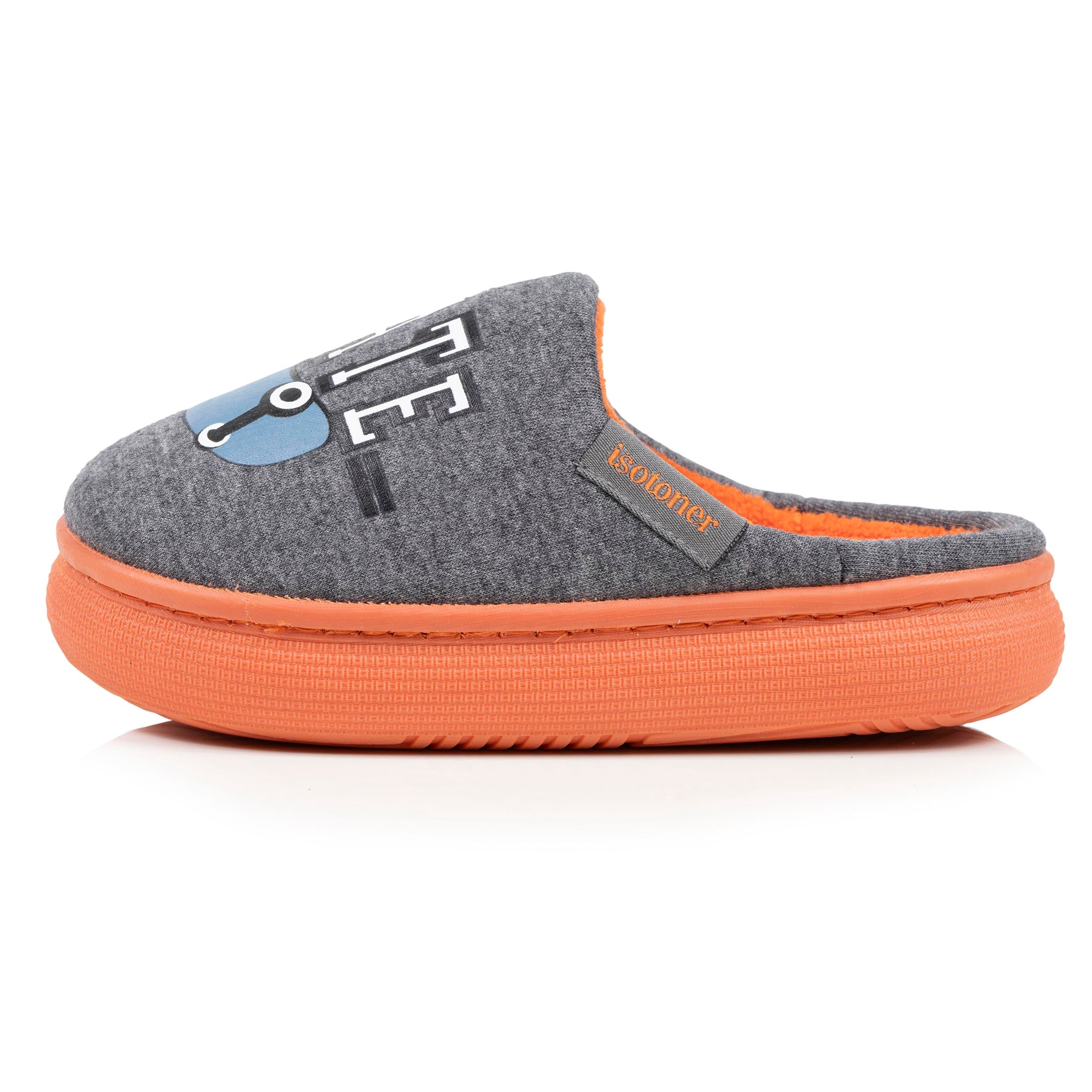 isotoner-chaussons-mules-enfant-bloup-gris-chin image 3